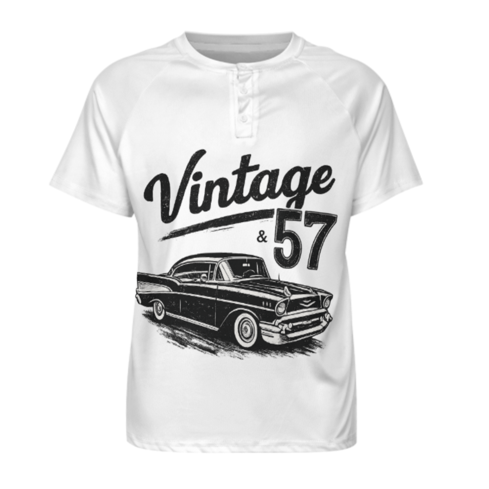 Vintage 57 Classic Car Graphic Tee, Retro American Muscle Shirt, Old School Auto Lover T-Shirt, Distressed Classic Car Streetwear Top(z741)
