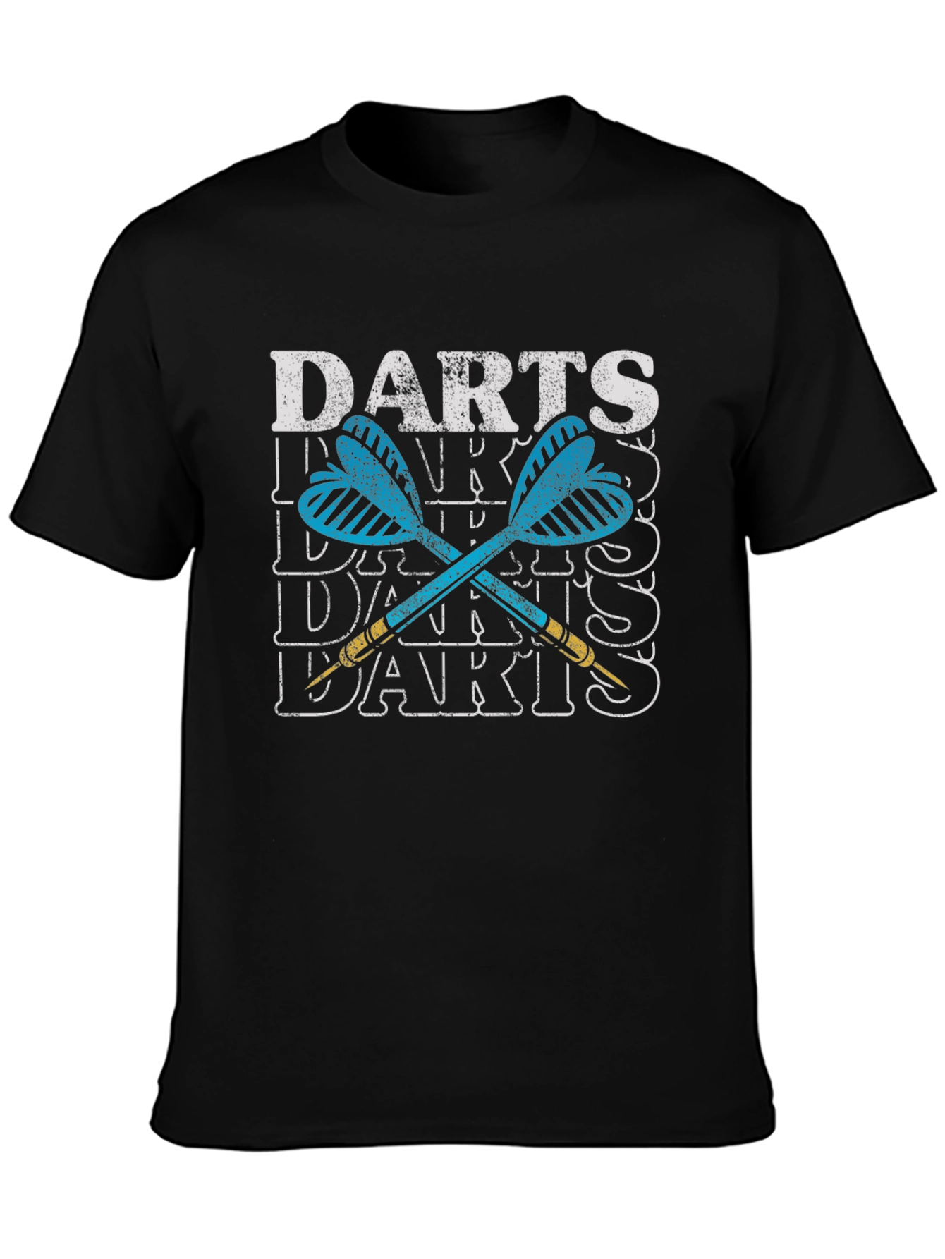 Darts Graphic Tee - Casual Black T-Shirt