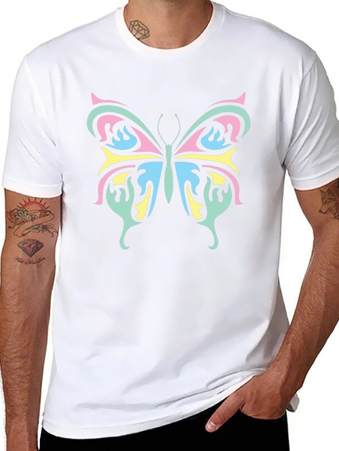 Butterfly Graphic Tee - Trendy Casual Shirt