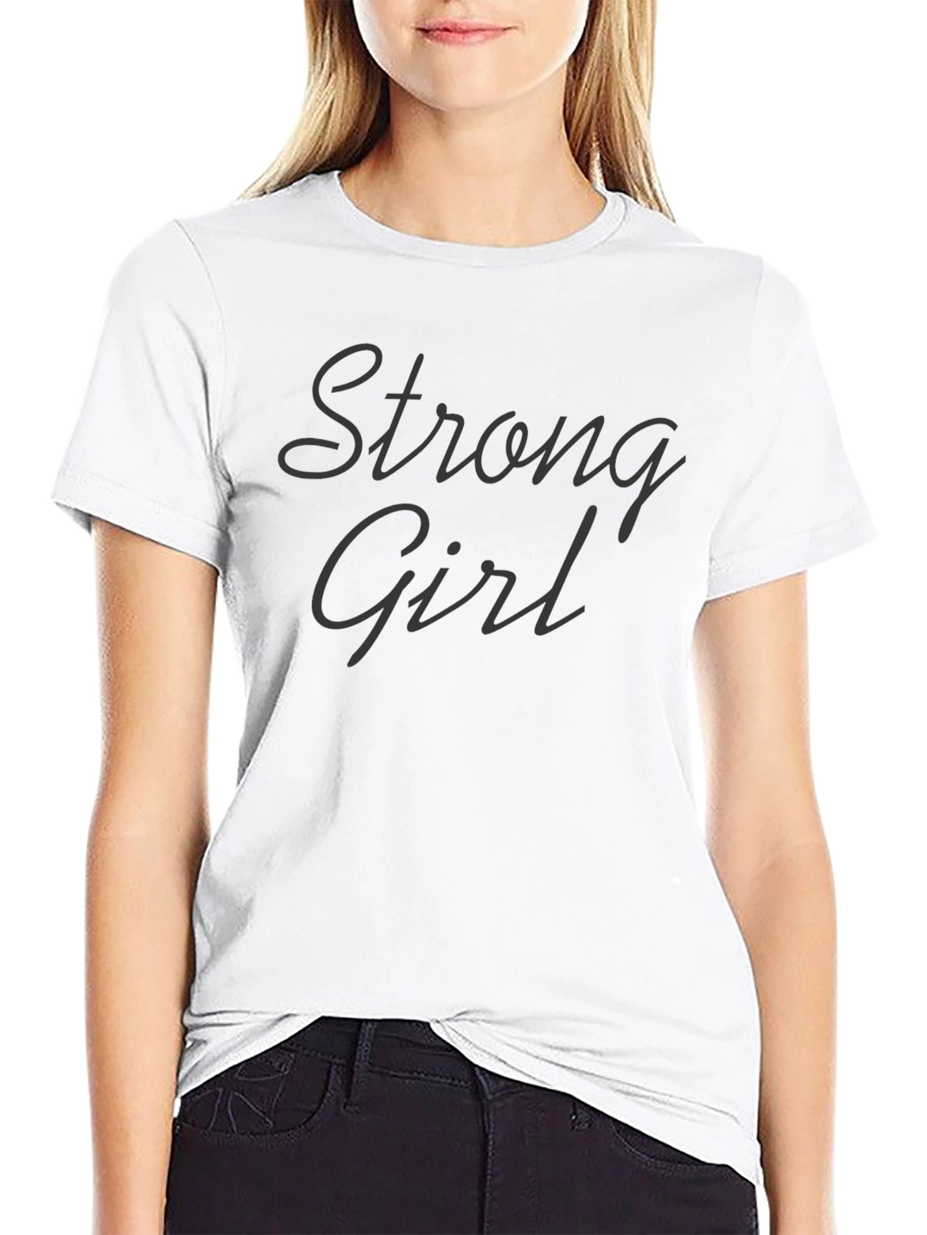 Strong Girl Graphic Tee - Stylish Comfort