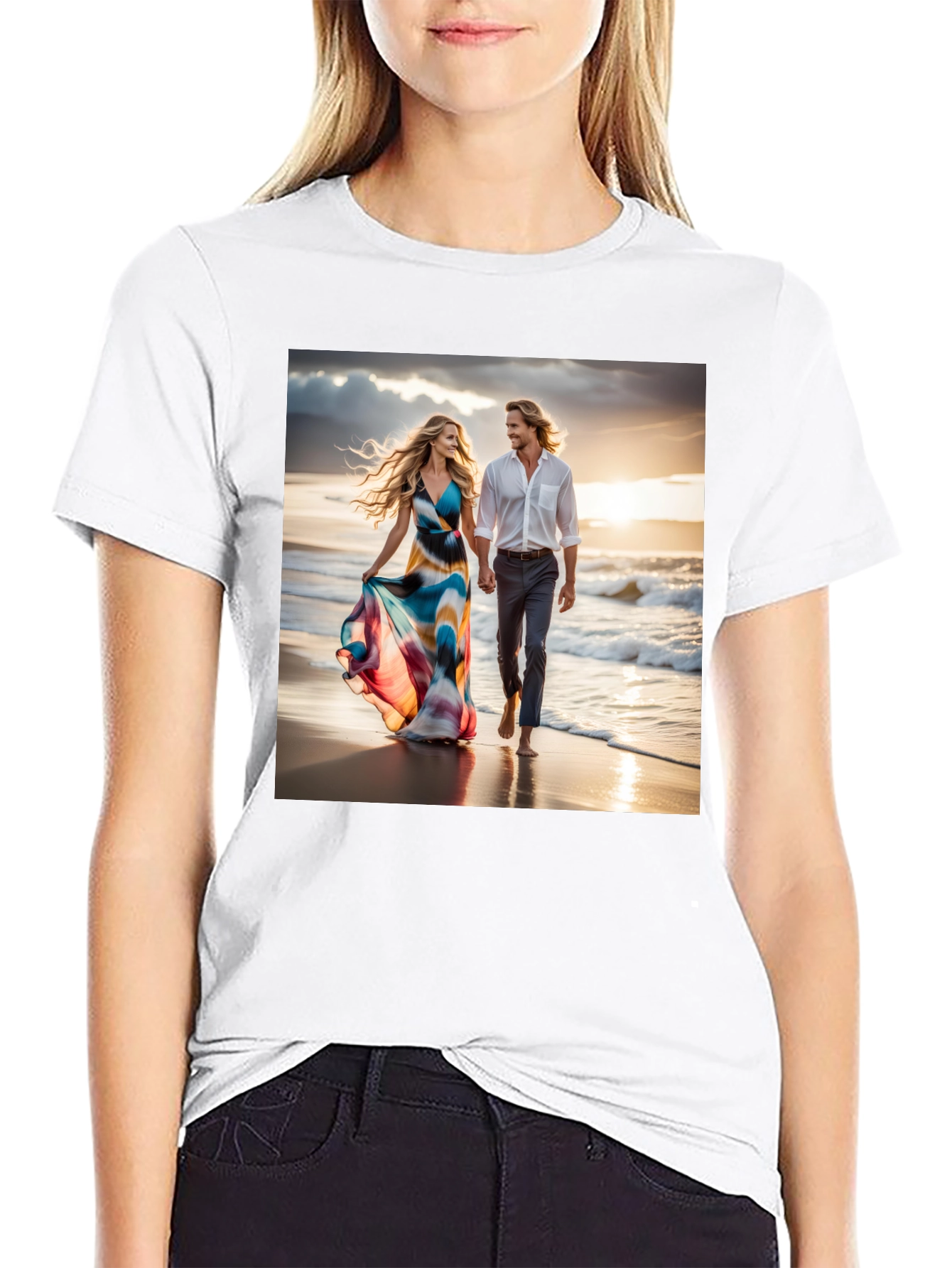 Romantic Beach Walk T-Shirt