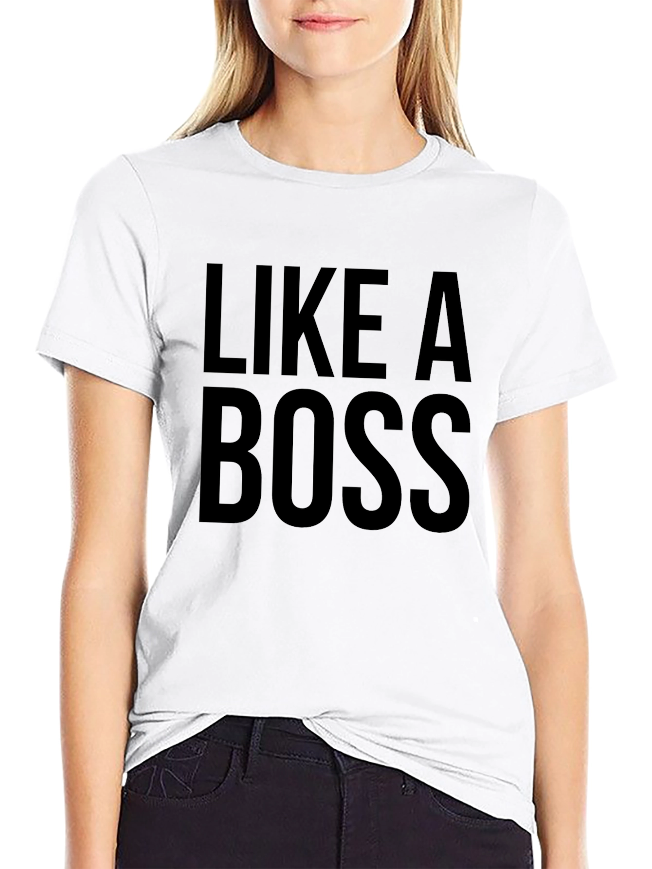 Like a Boss Black Graphic T-Shirt