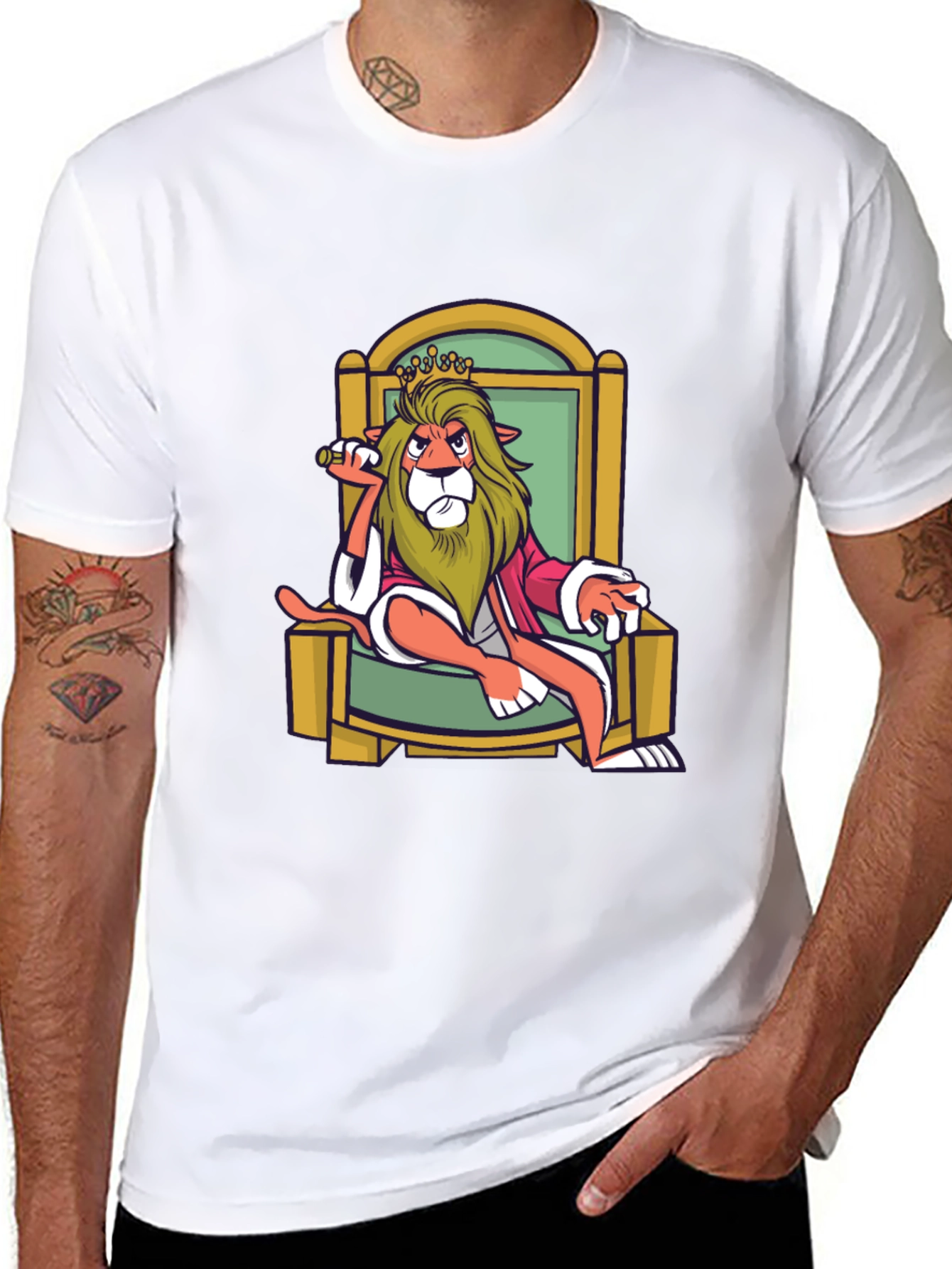 King Lion Graphic T-Shirt - Black