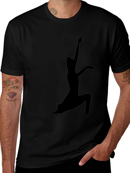 Yoga Silhouette Black T-Shirt