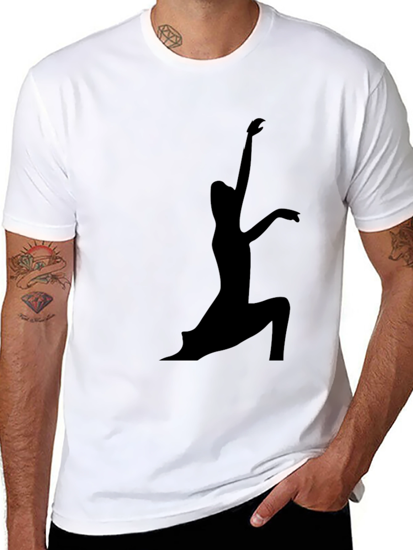 Yoga Silhouette Black T-Shirt
