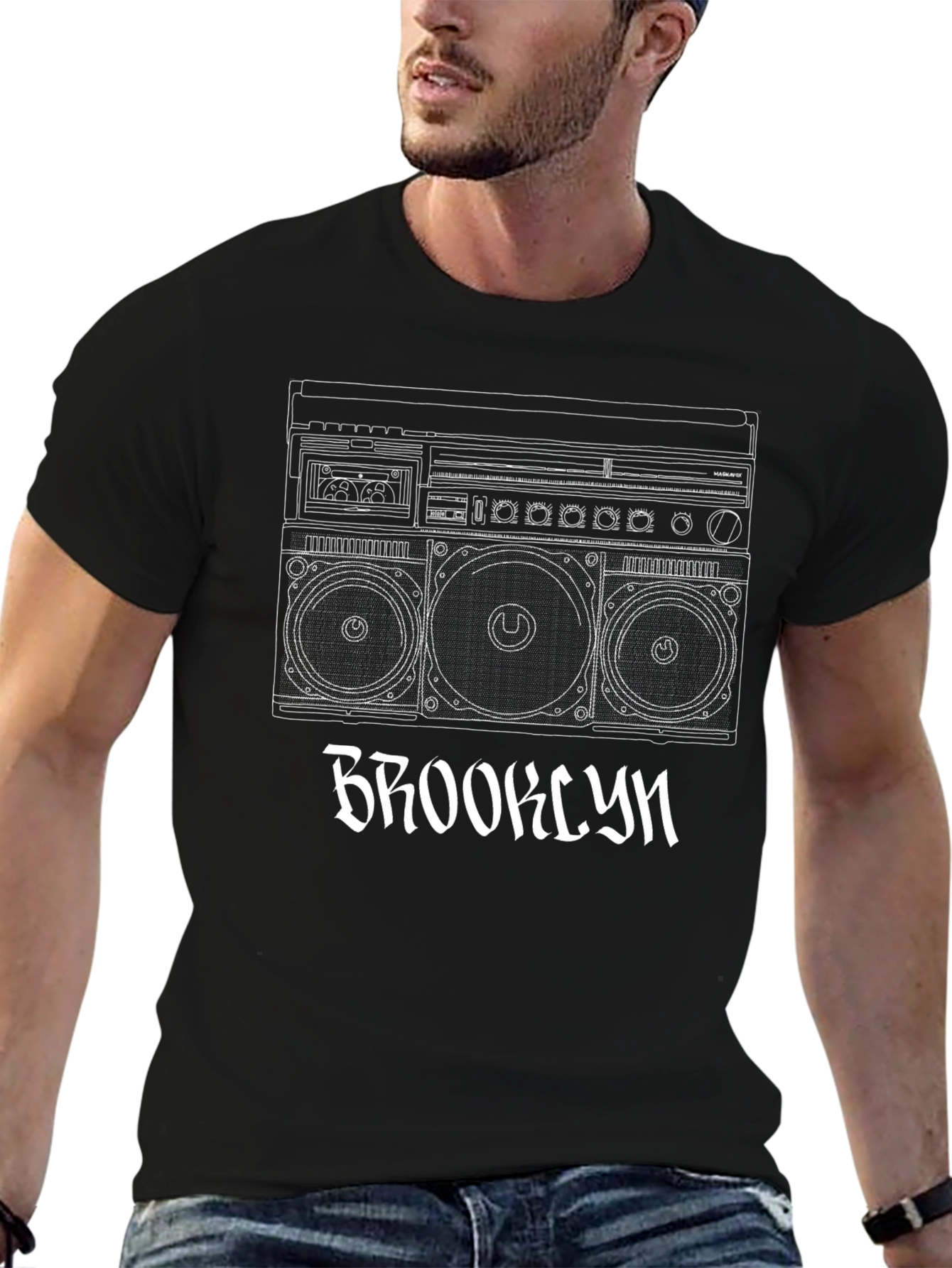 Brooklyn Boombox Graphic Tee - Retro Style