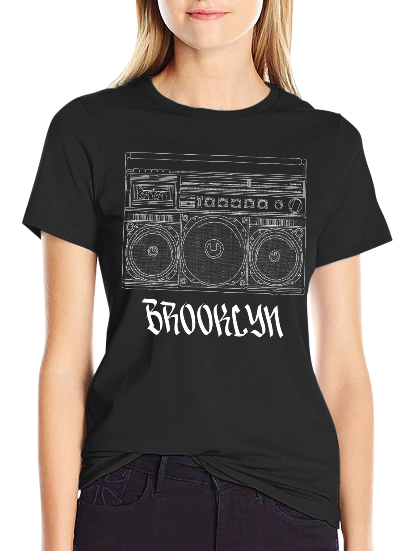 Brooklyn Boombox Graphic Tee - Retro Style