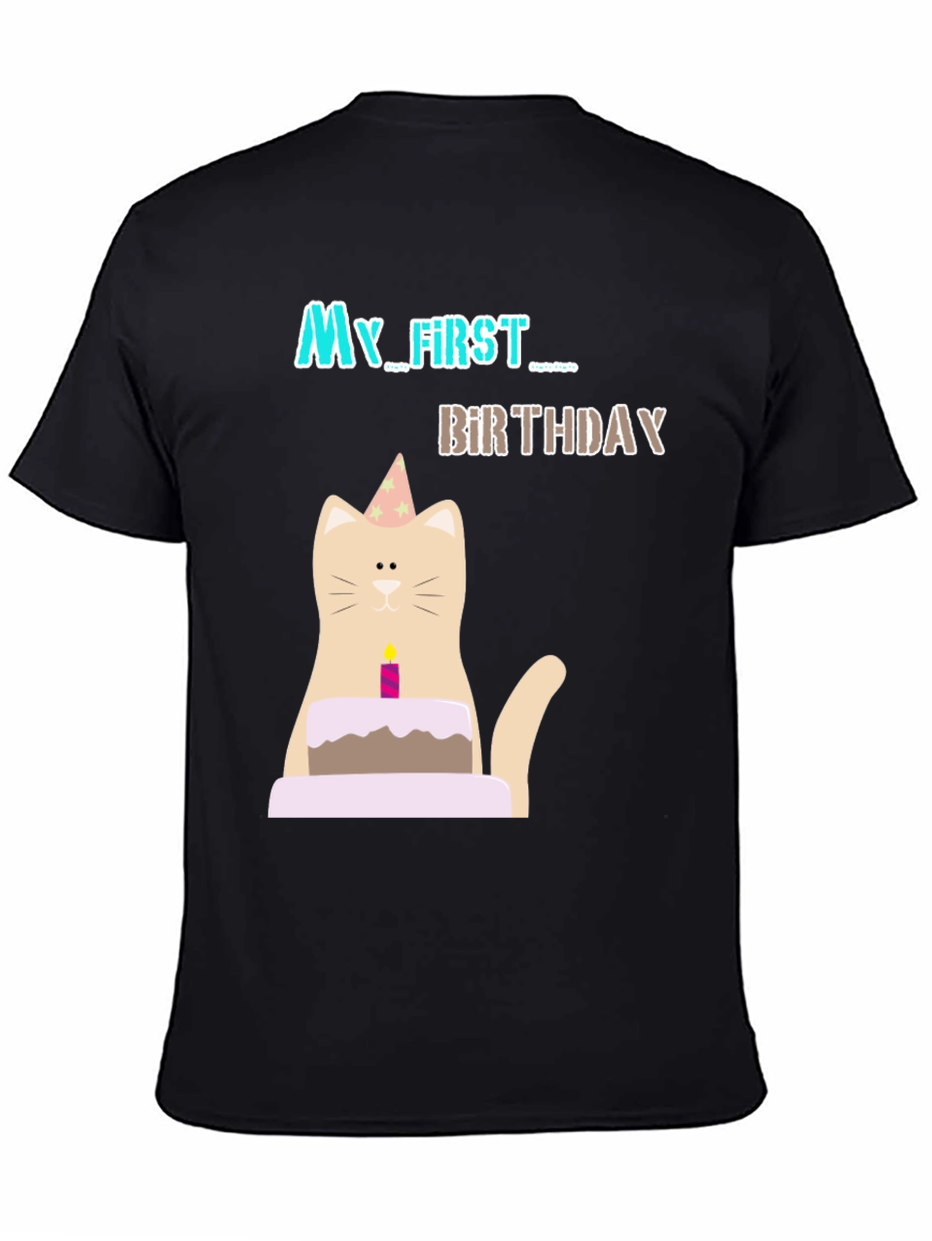 My First Birthday Cat Graphic T-Shirt