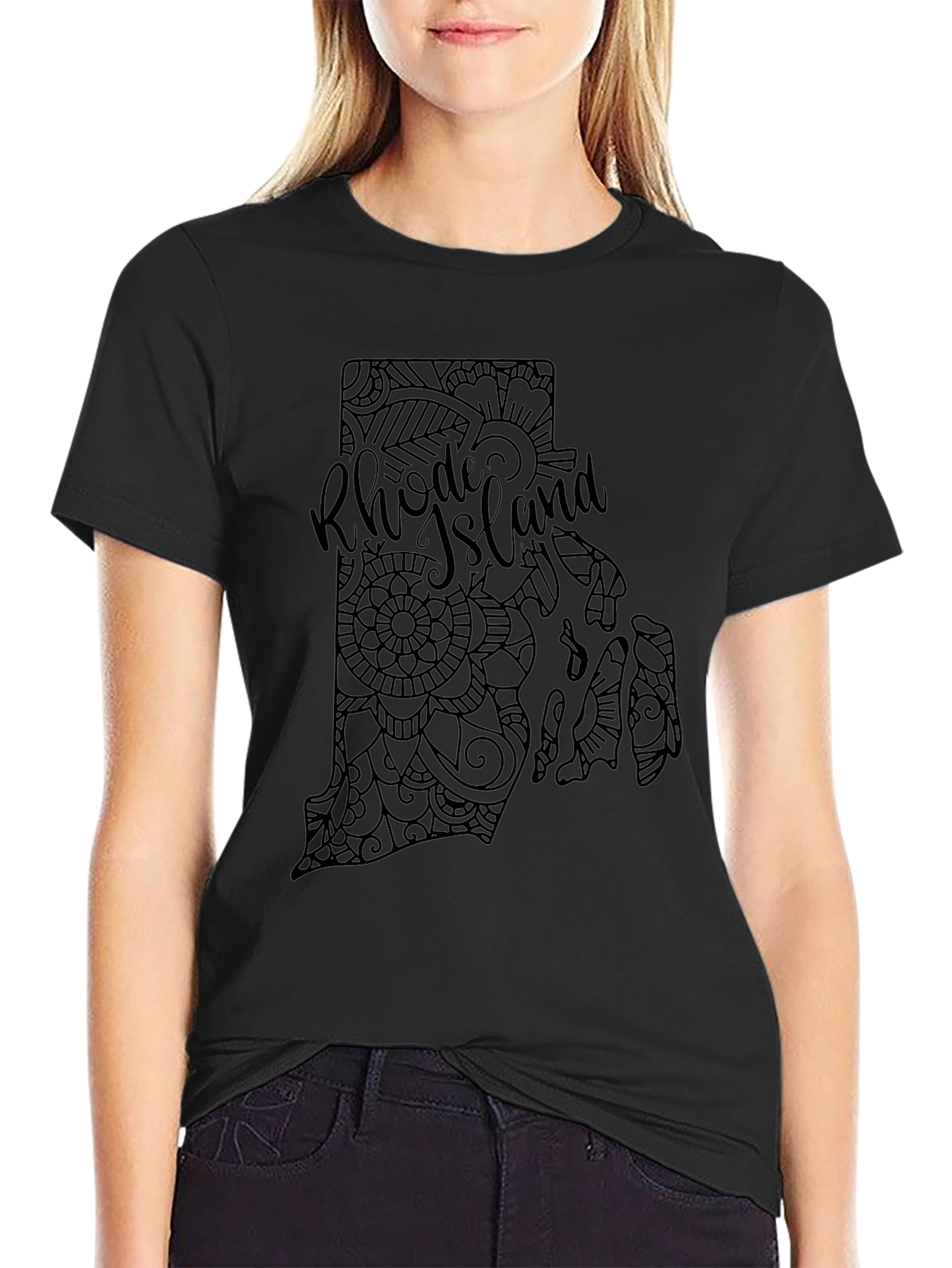 Rhode Island State Mandala T-Shirt