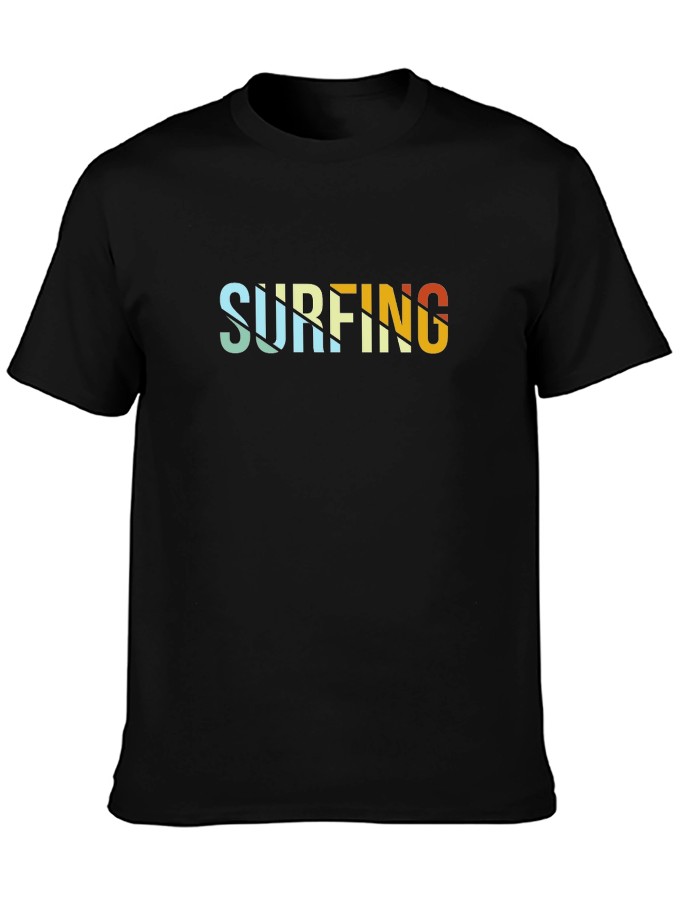 Retro Surfing Graphic Black Tee