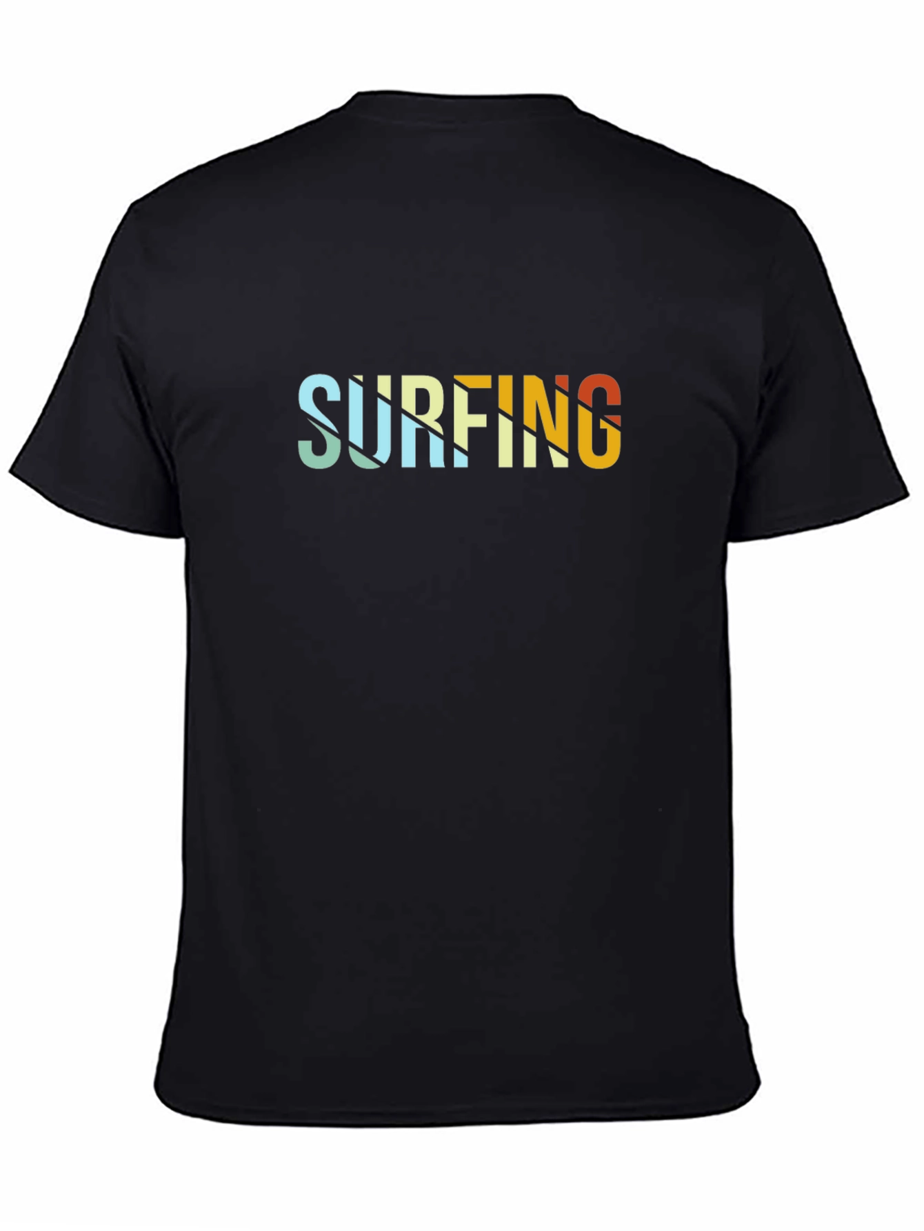 Retro Surfing Graphic Black Tee