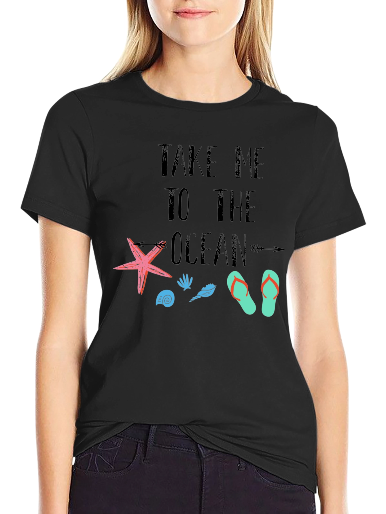 Take Me to the Ocean Black T-Shirt