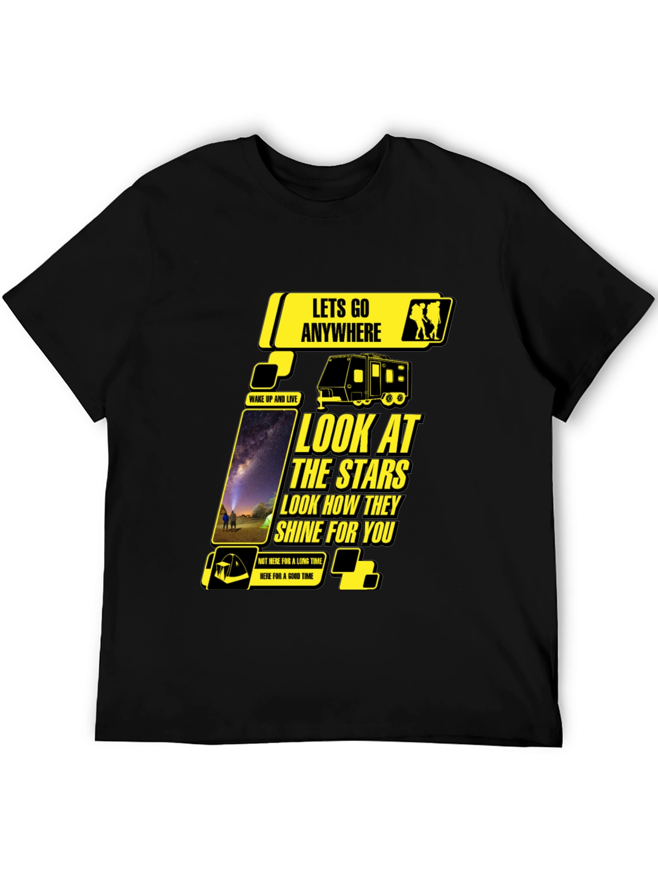 Look at the Stars Black Graphic Tee