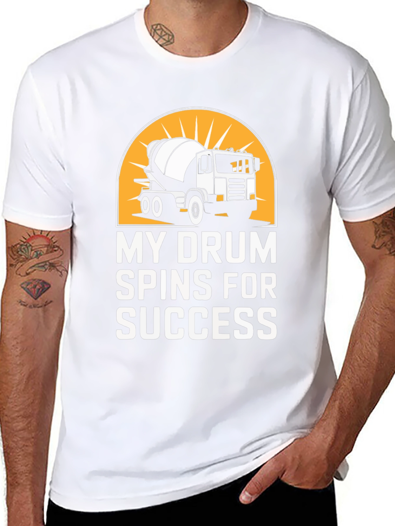 My Drum Spins for Success Concrete Mixer T-Shirt