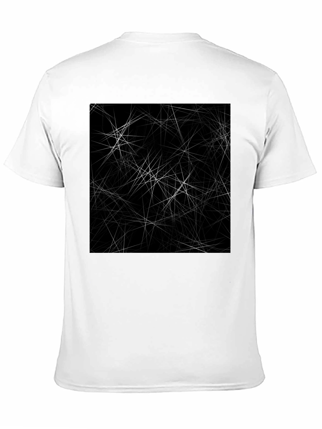 Abstract Line Art Black T-Shirt