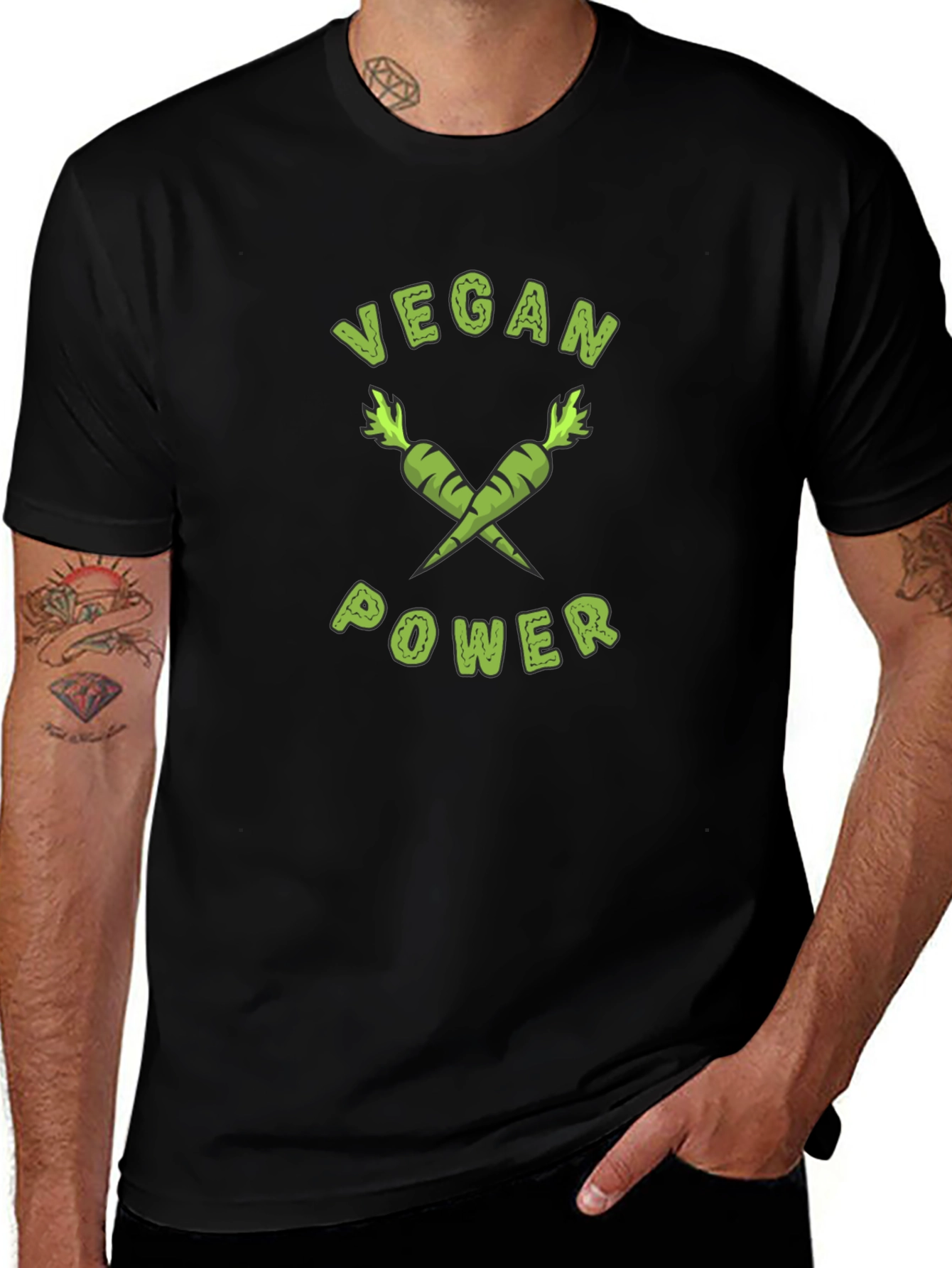 Vegan Power T-Shirt - Carrot Graphic Tee