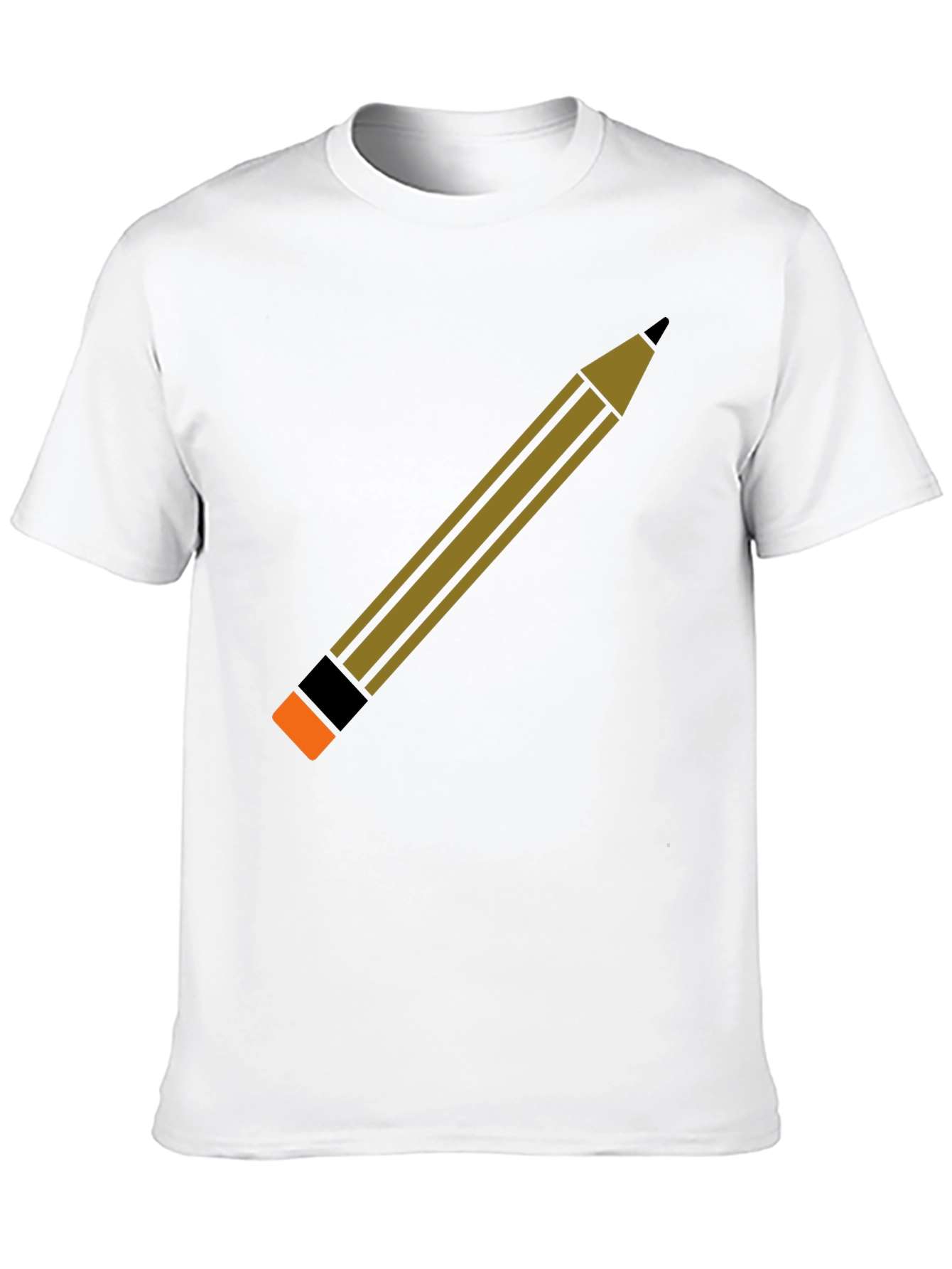 Pencil Graphic Black T-Shirt - Creative Design