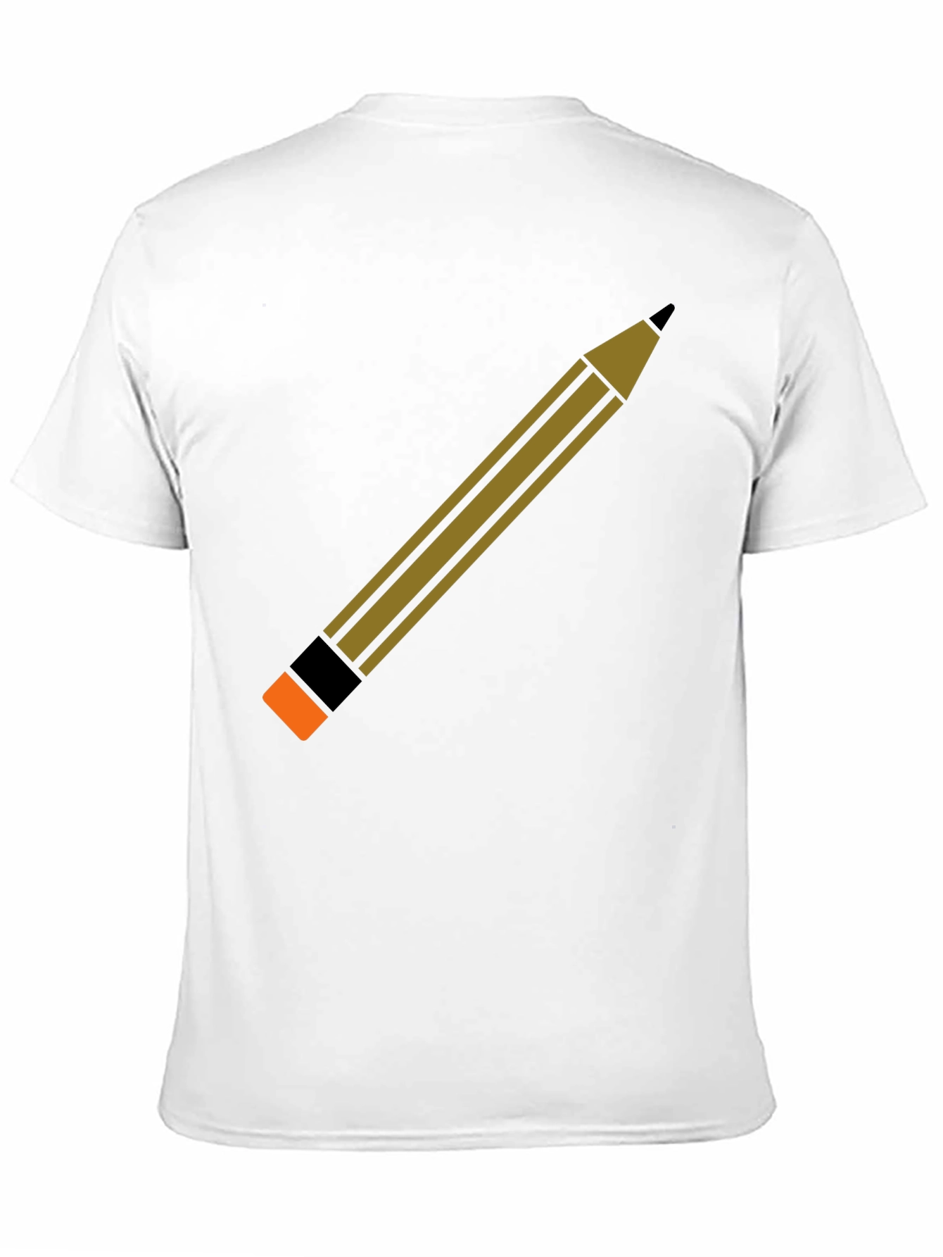 Pencil Graphic Black T-Shirt - Creative Design
