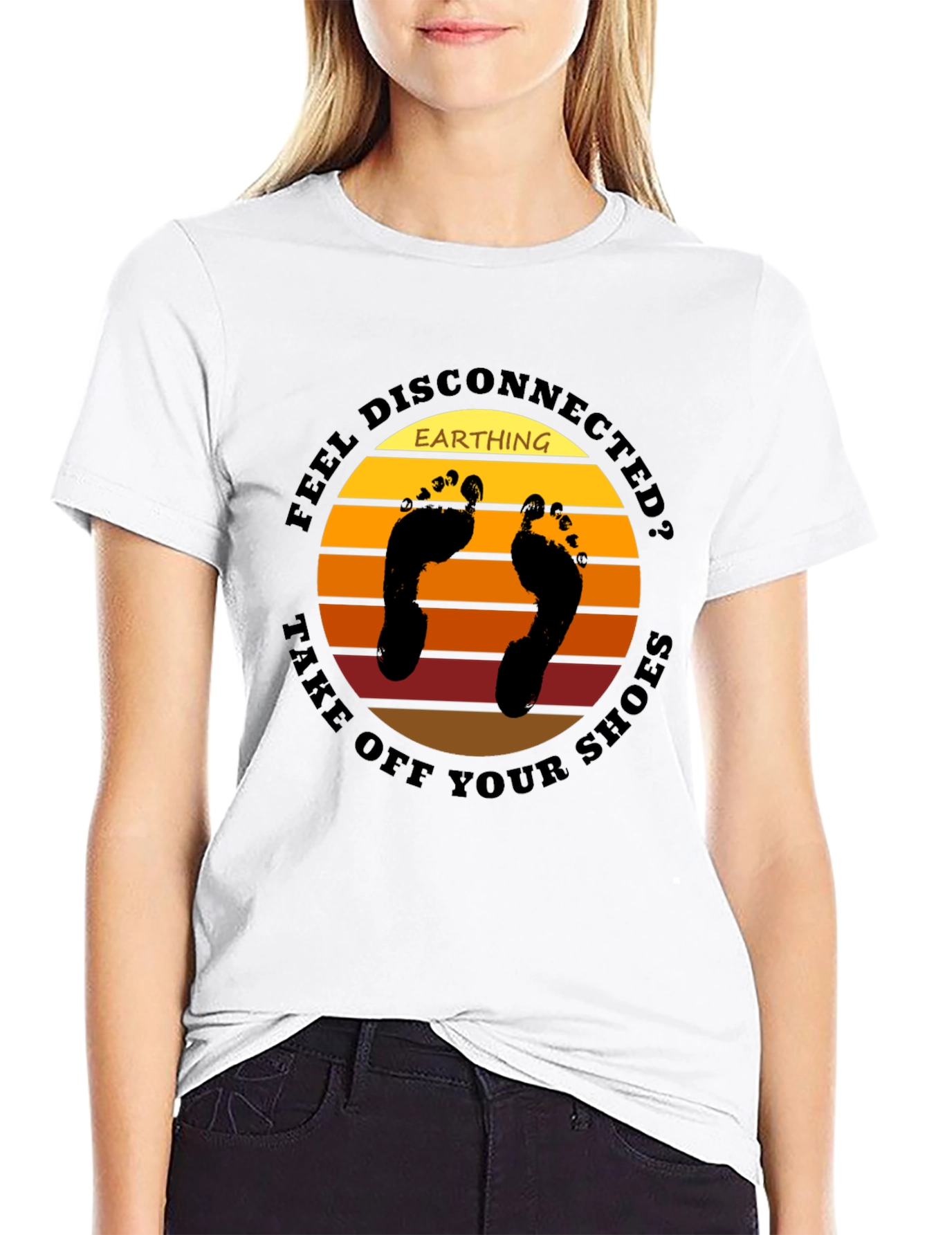 Earthing T-Shirt: Feel Disconnected? Go Barefoot!