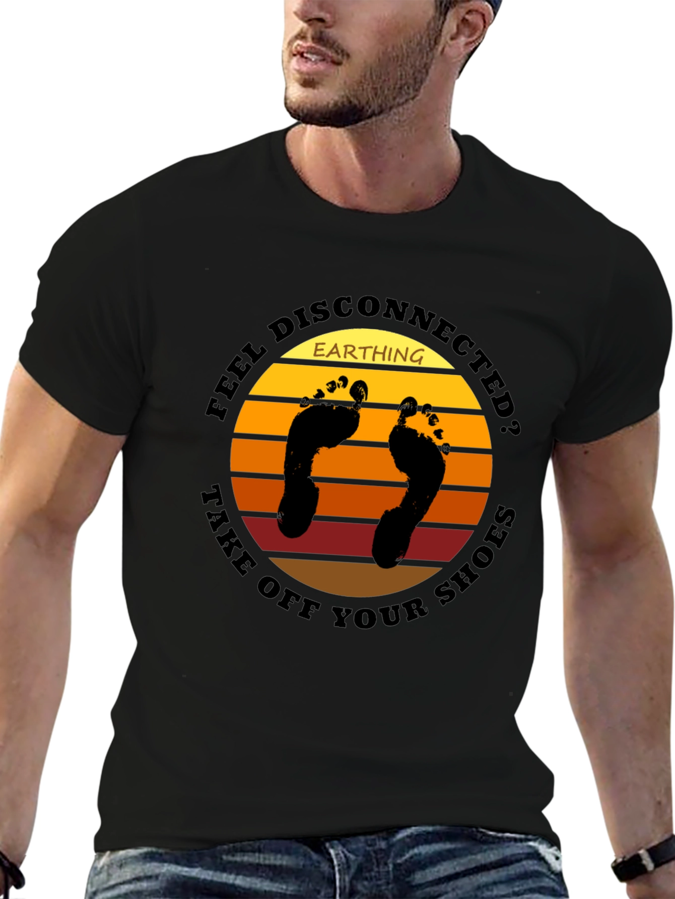 Earthing T-Shirt: Feel Disconnected? Go Barefoot!