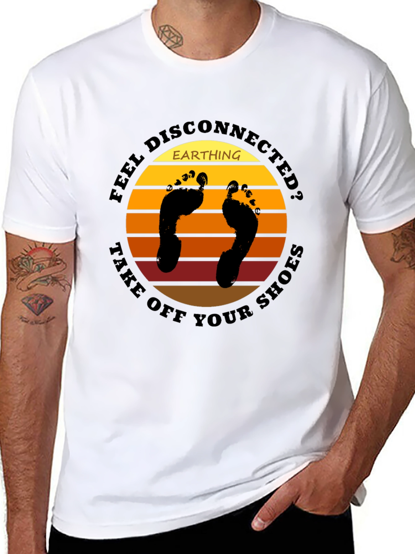 Earthing T-Shirt: Feel Disconnected? Go Barefoot!