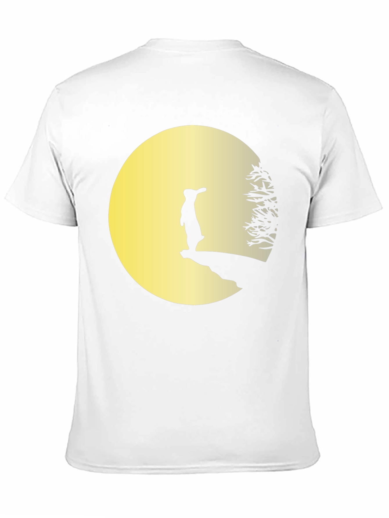 Silhouette Moon Gazing Rabbit Graphic Tee