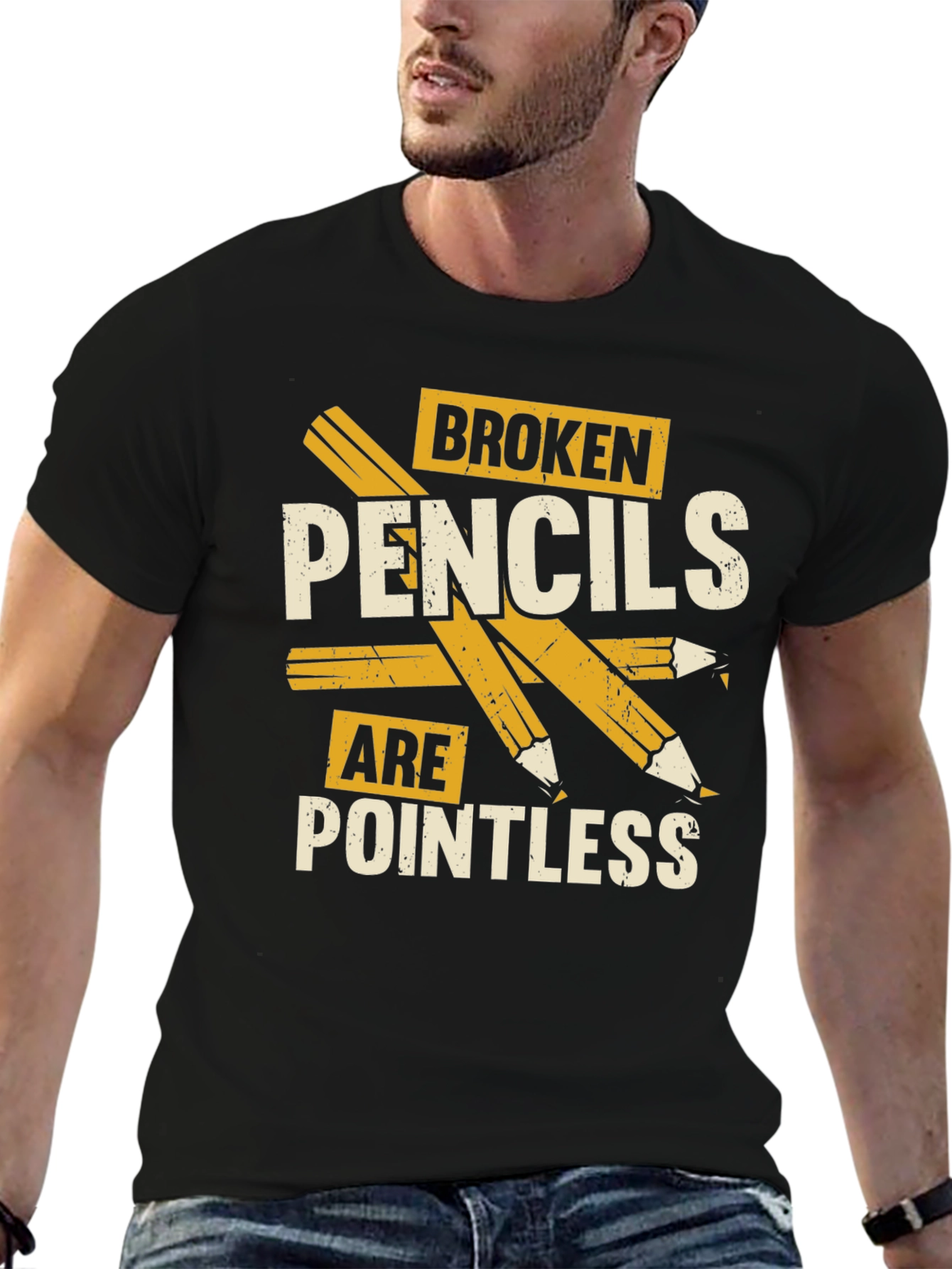 Broken Pencils Are Pointless Graphic T-Shirt