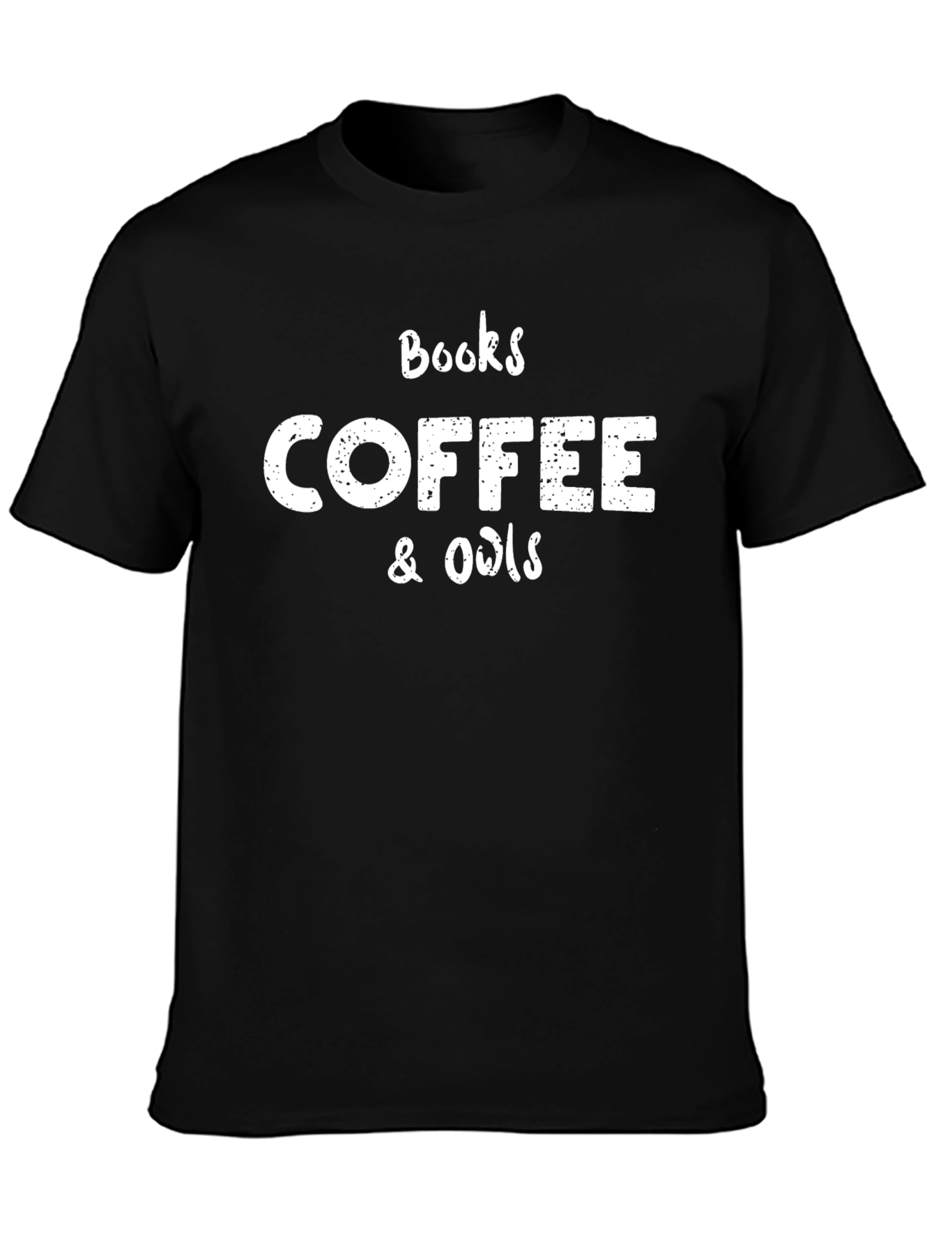 Books Coffee & Owls Graphic Tee - Black