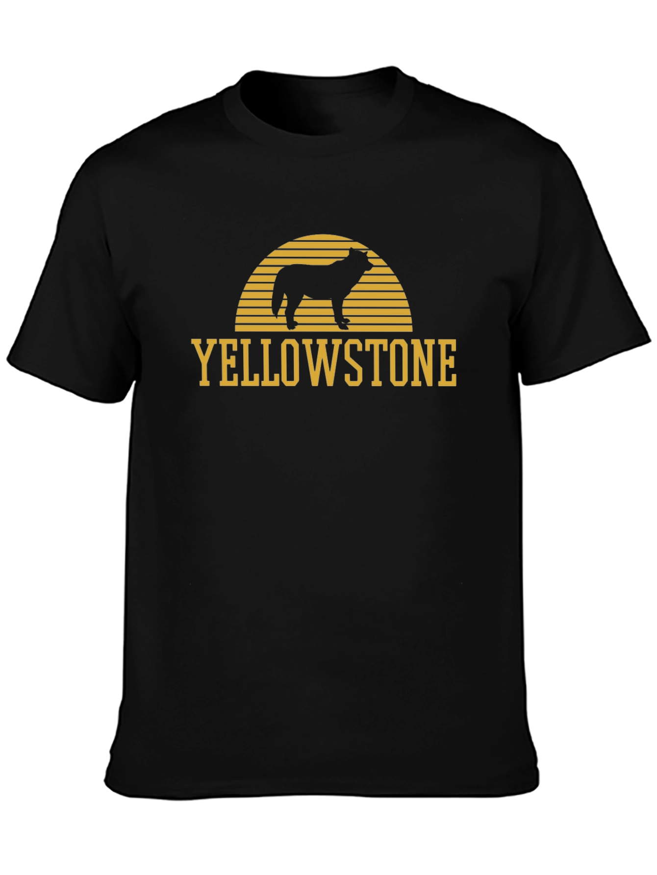Yellowstone Wolf Graphic Tee - Black