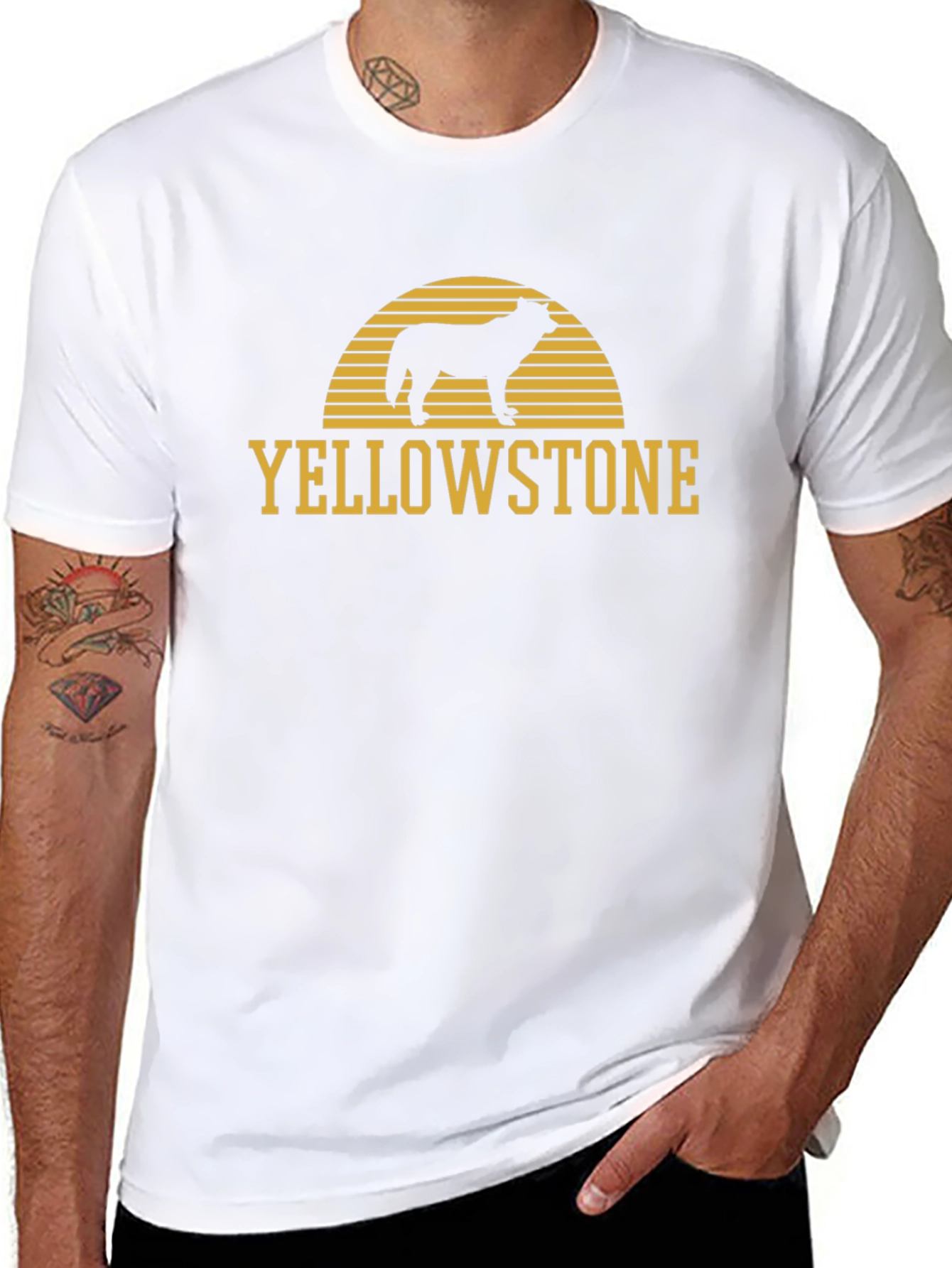 Yellowstone Wolf Graphic Tee - Black