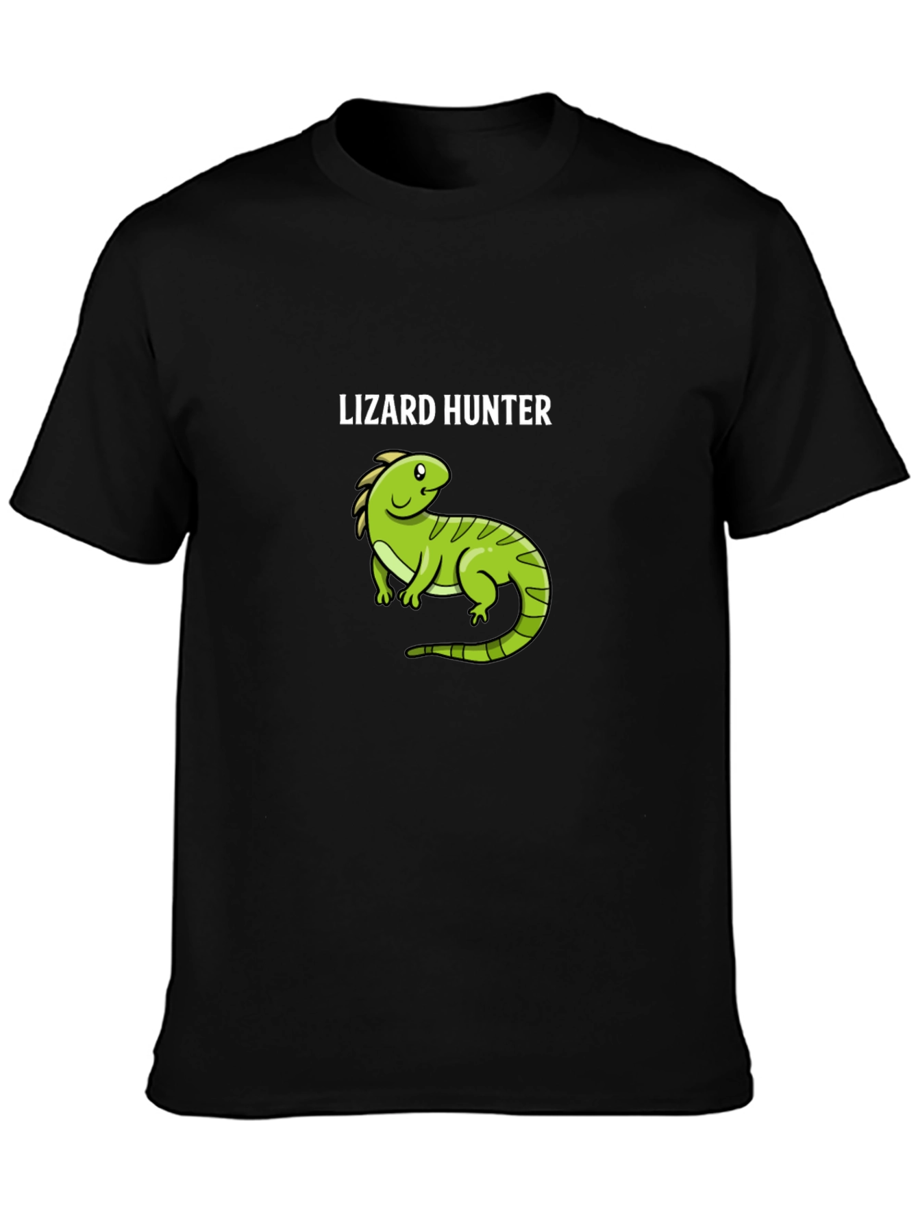 Lizard Hunter Graphic T-Shirt - Black Cotton Tee