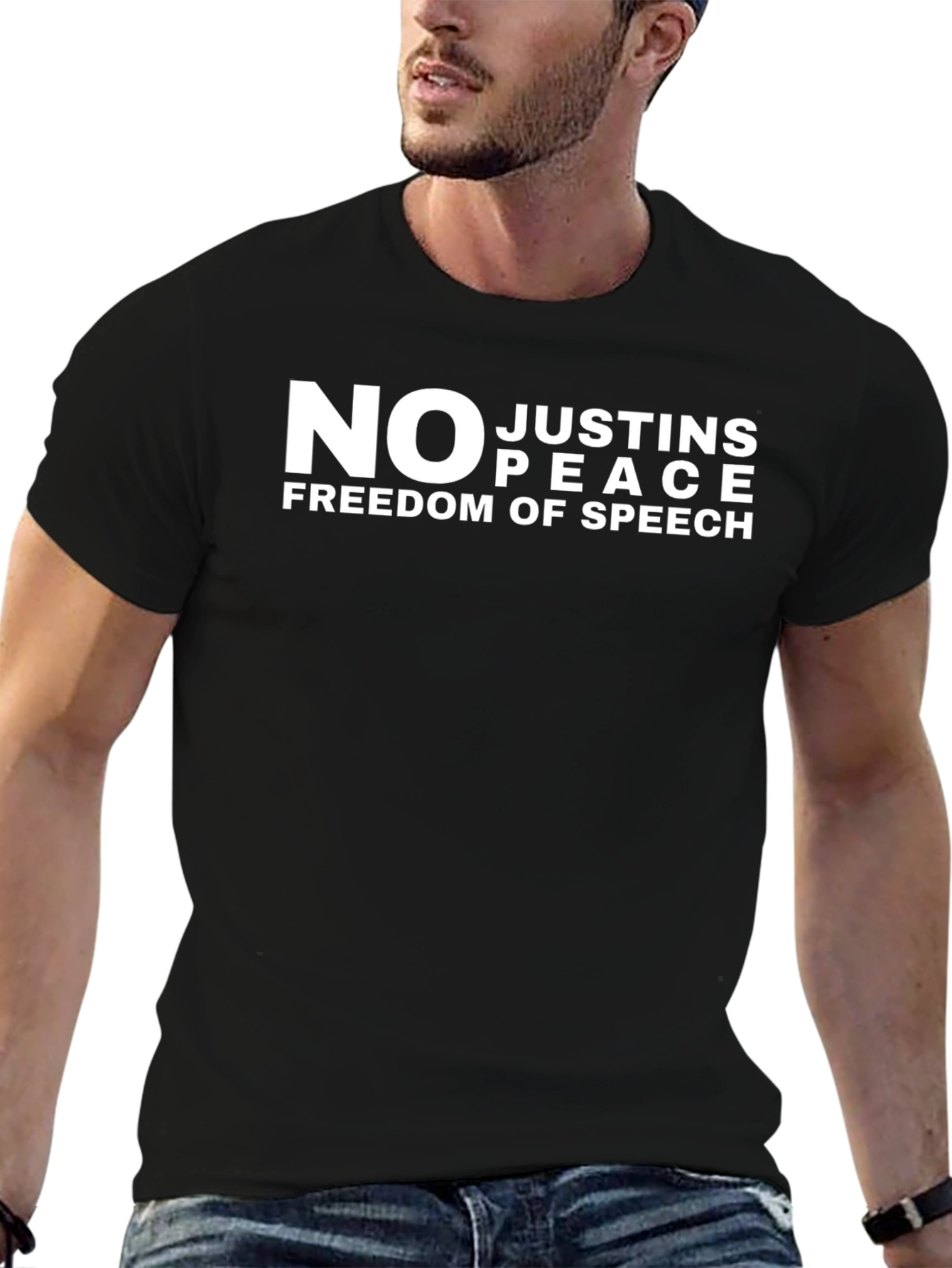 No Justins Peace Freedom Speech T-Shirt