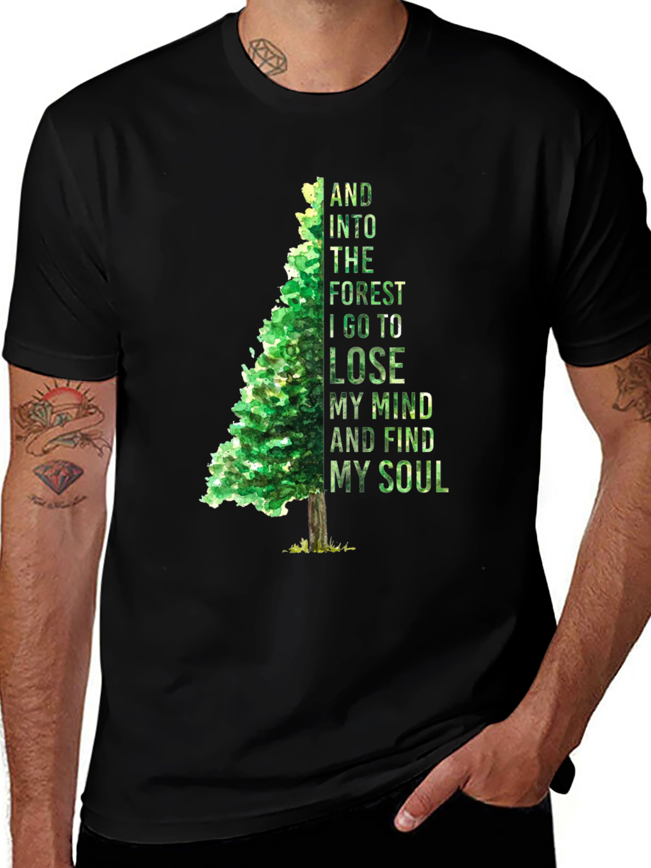 Forest Mind Soul T-Shirt - Nature Inspired Tee