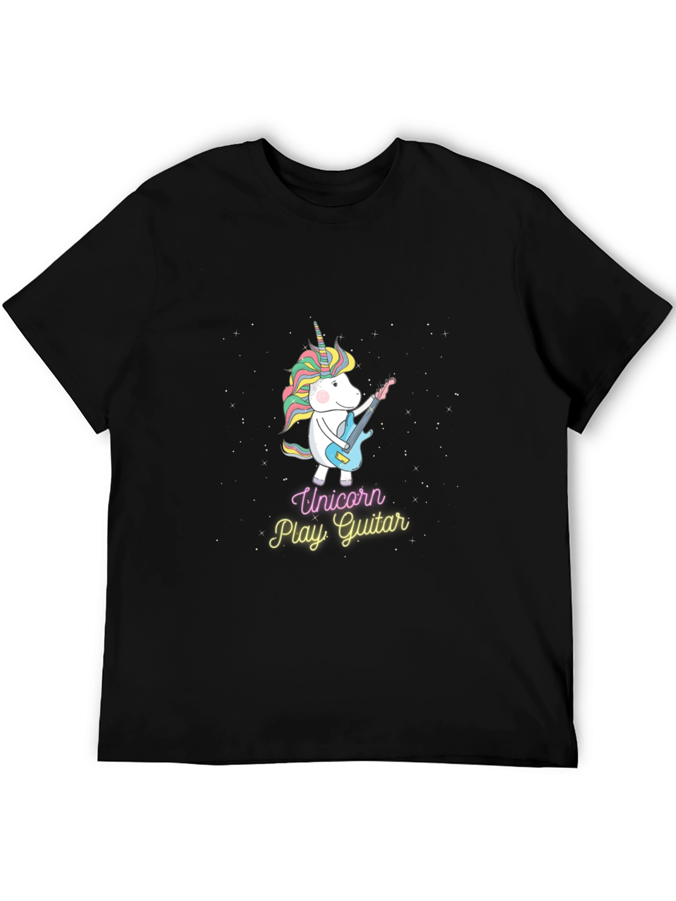 Unicorn Playing Guitar Graphic Tee