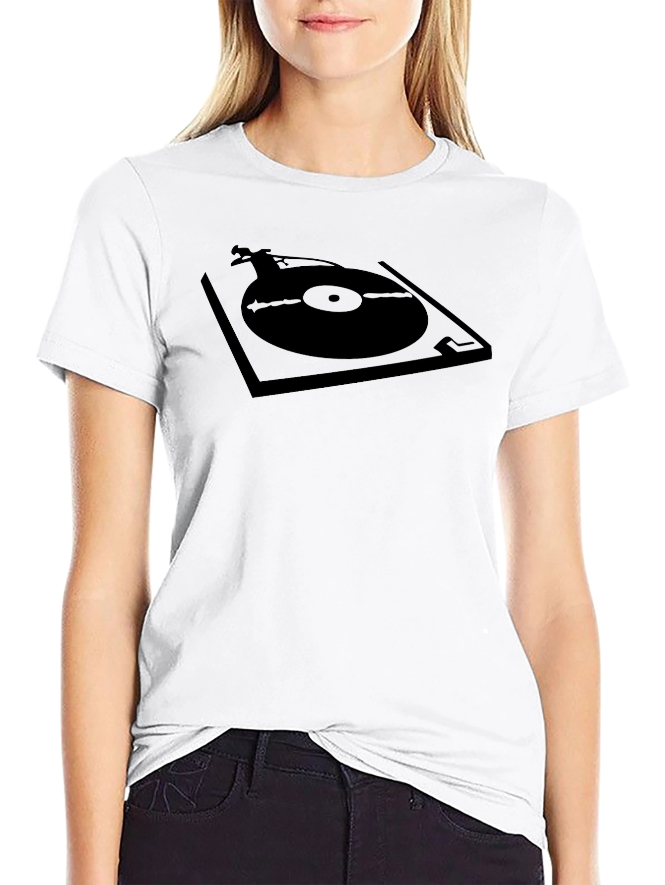 Turntable Graphic T-Shirt - Black