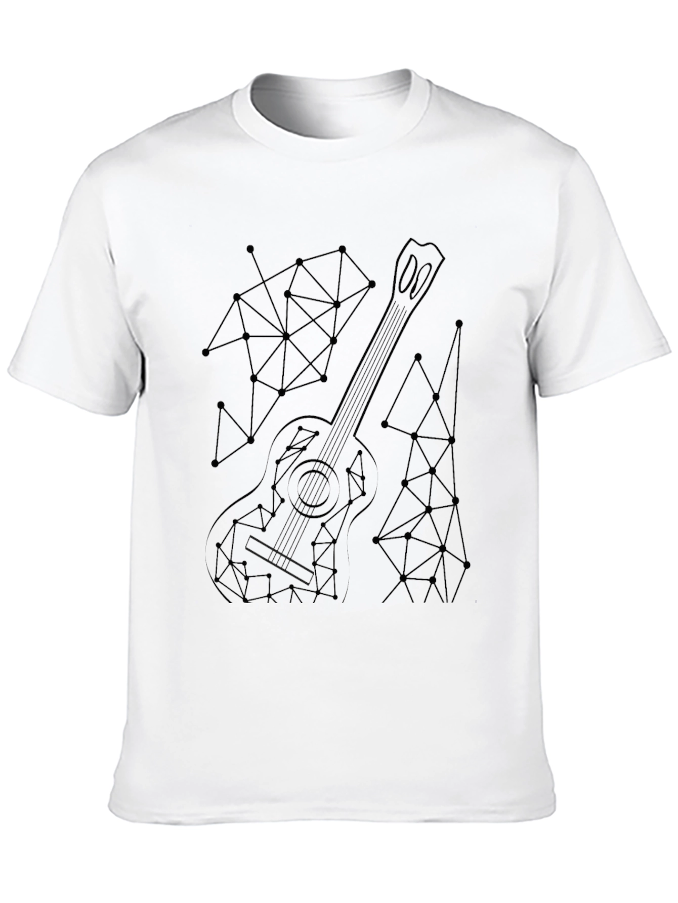 Geometric Guitar Black T-Shirt