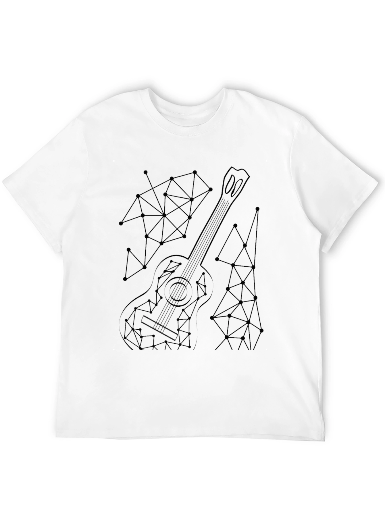 Geometric Guitar Black T-Shirt