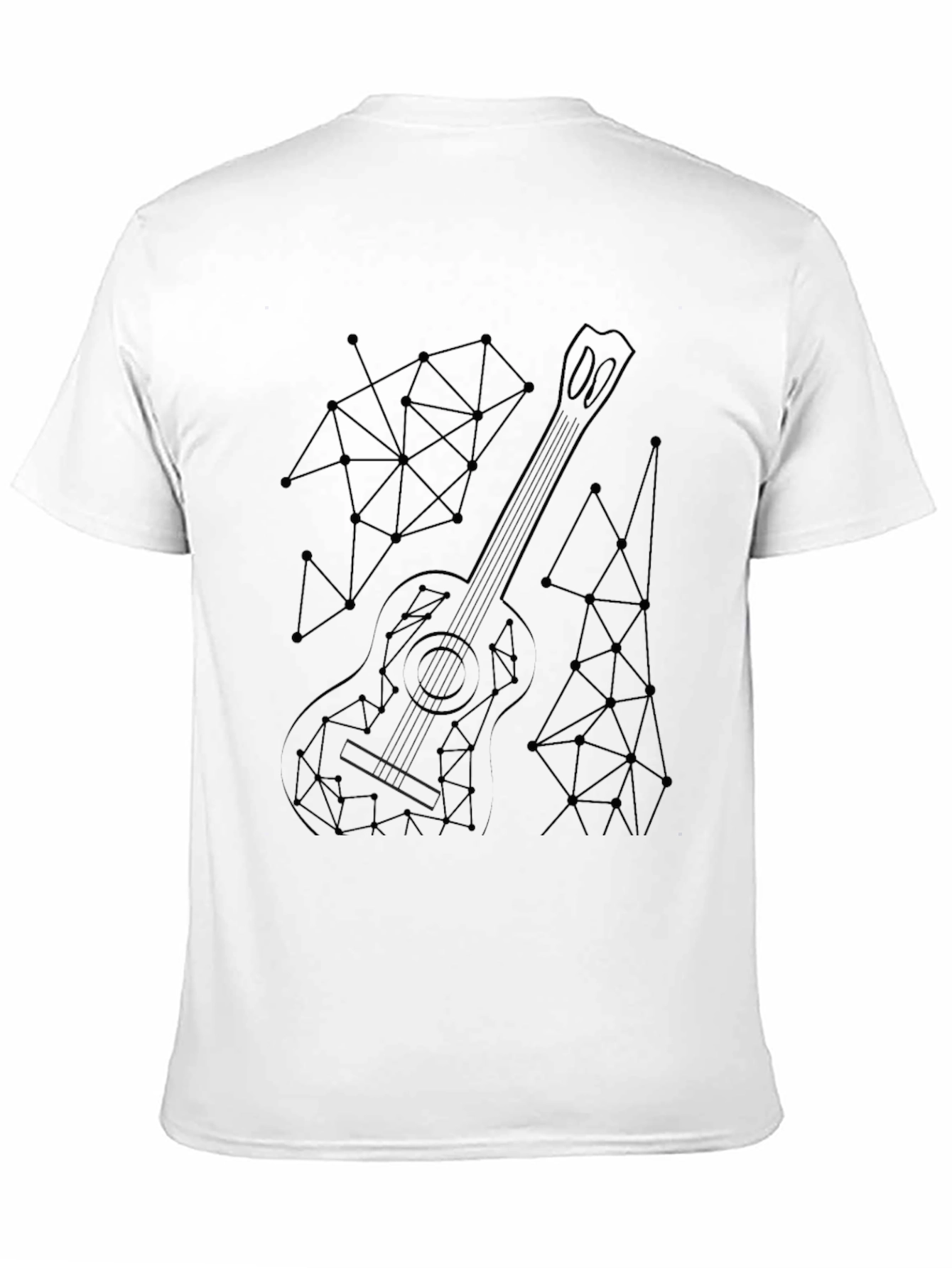 Geometric Guitar Black T-Shirt