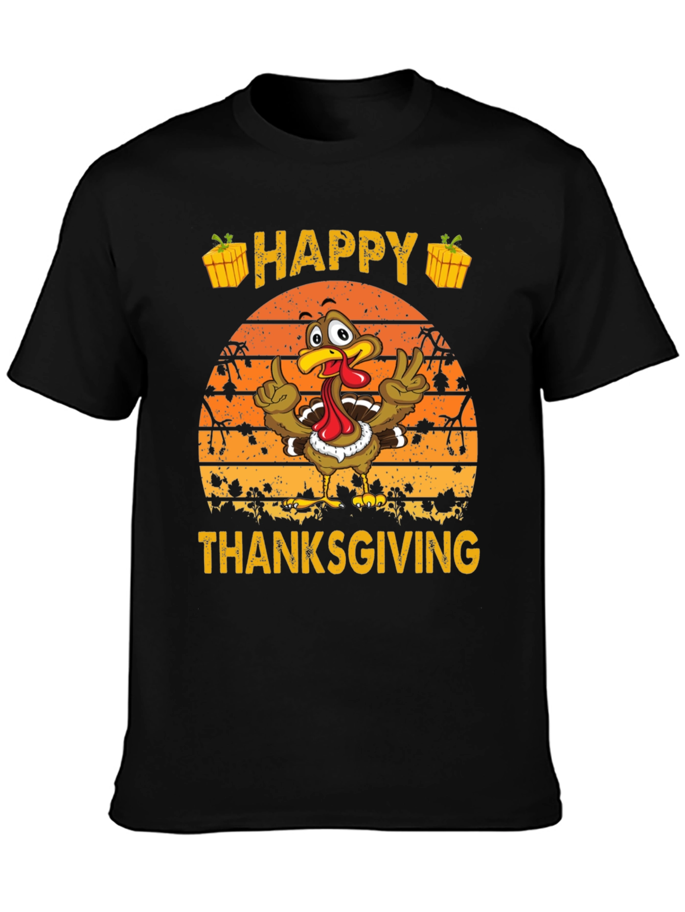 Happy Thanksgiving Turkey Graphic Tee