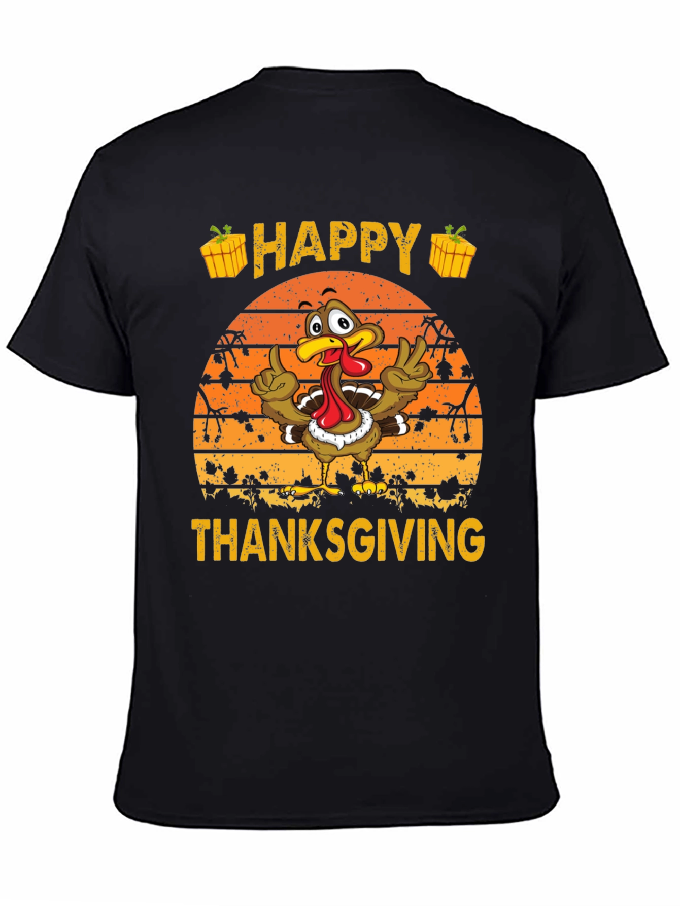 Happy Thanksgiving Turkey Graphic Tee