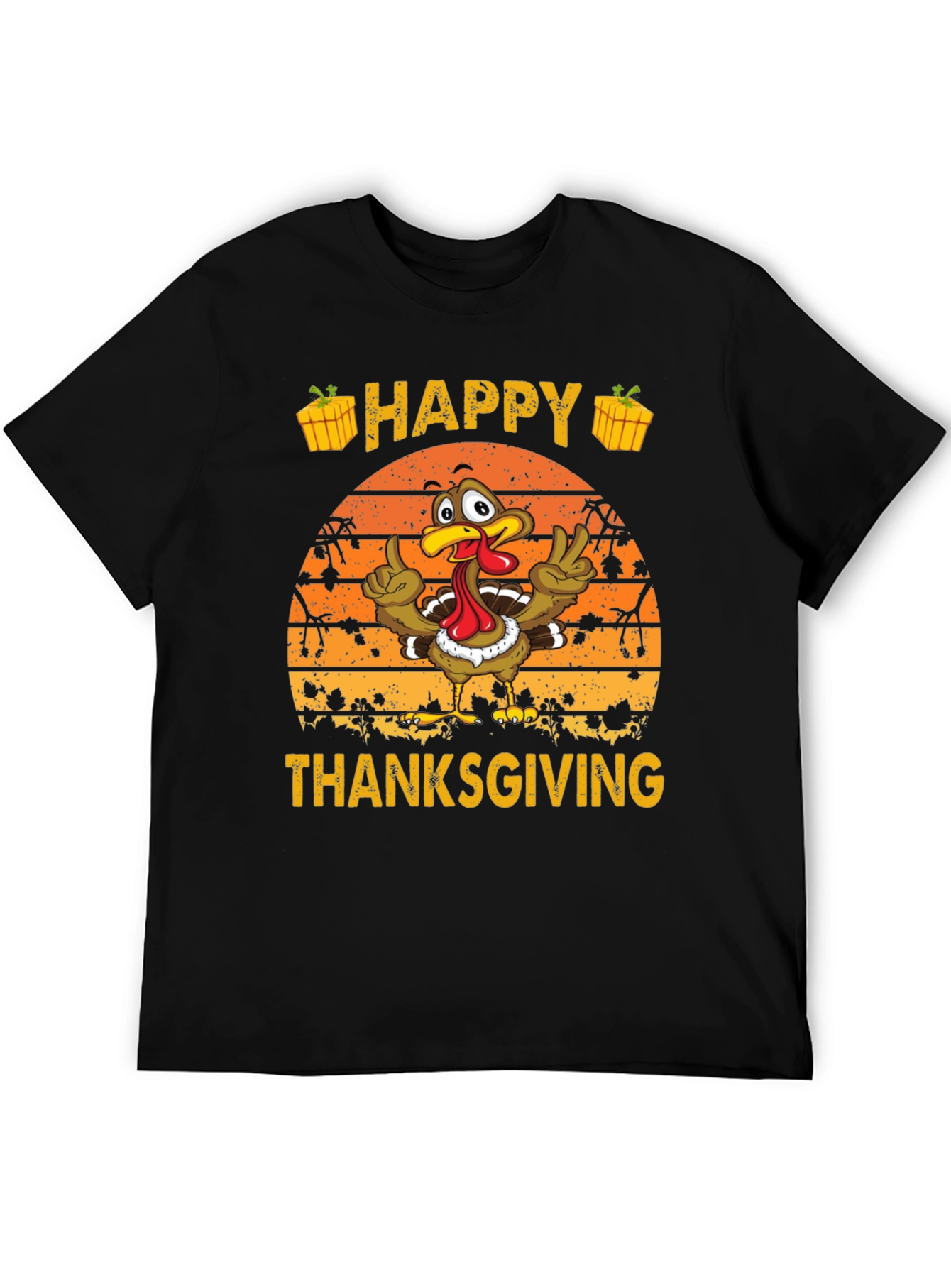 Happy Thanksgiving Turkey Graphic Tee