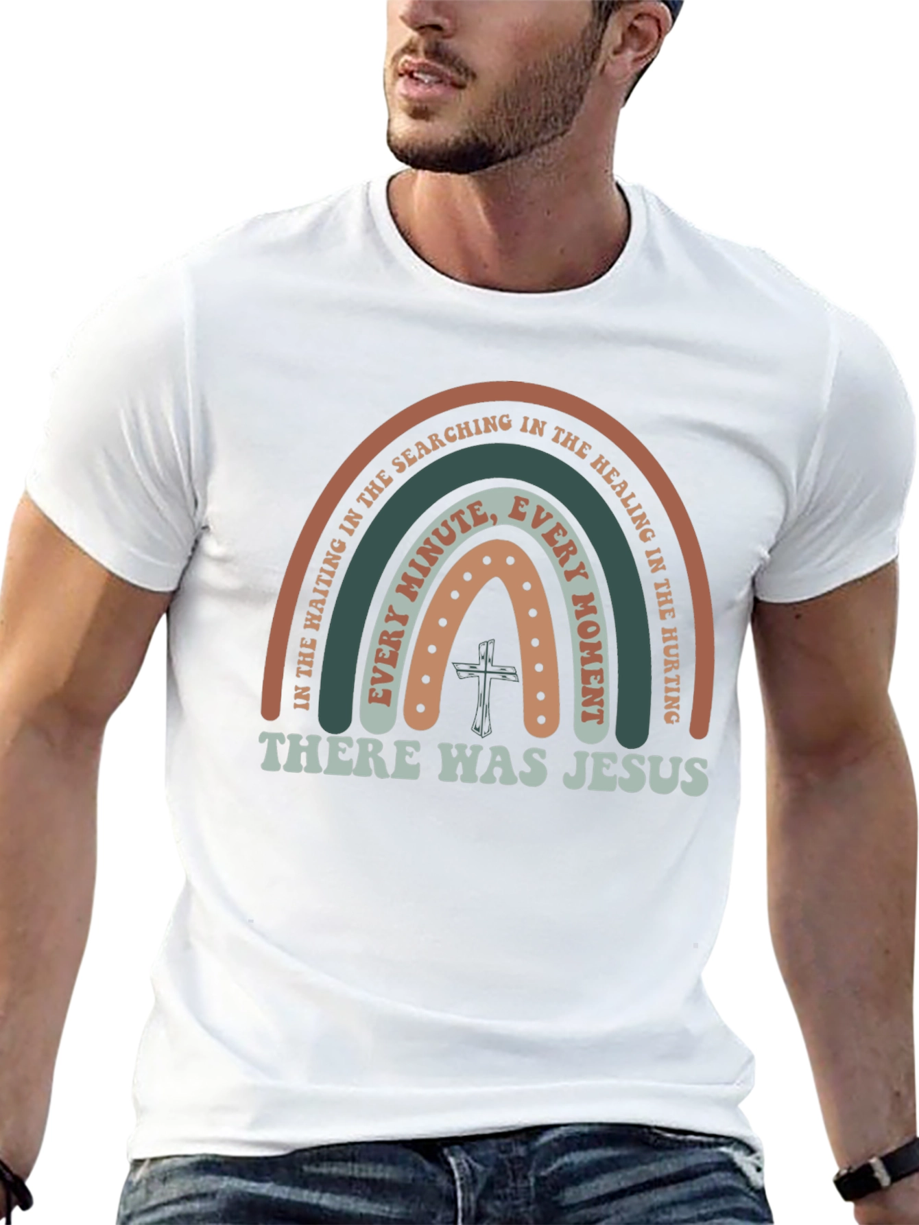 There Was Jesus Rainbow Graphic T-Shirt