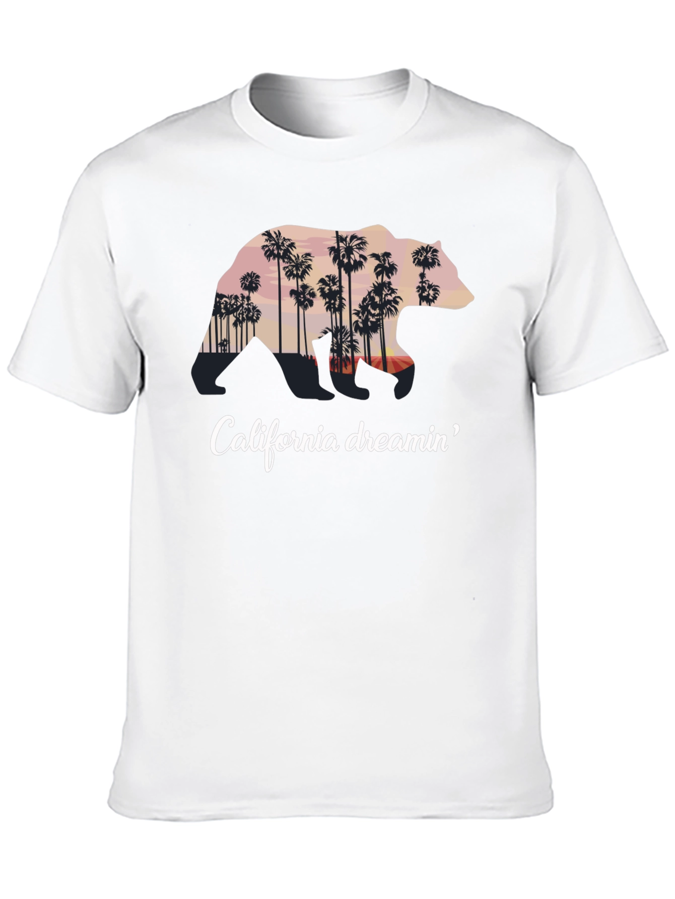 California Dreamin Bear Graphic Tee - Black