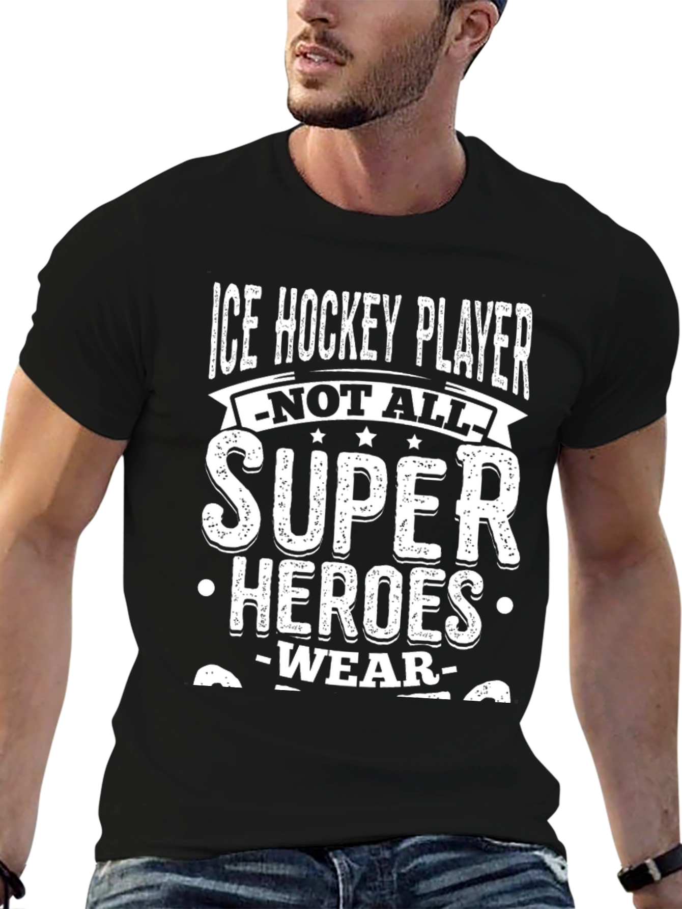 Ice Hockey Player Super Hero T-Shirt