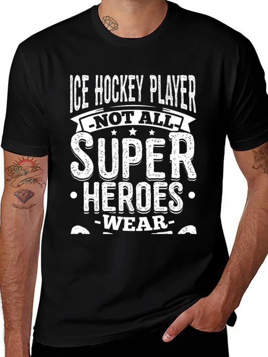 Ice Hockey Player Super Hero T-Shirt