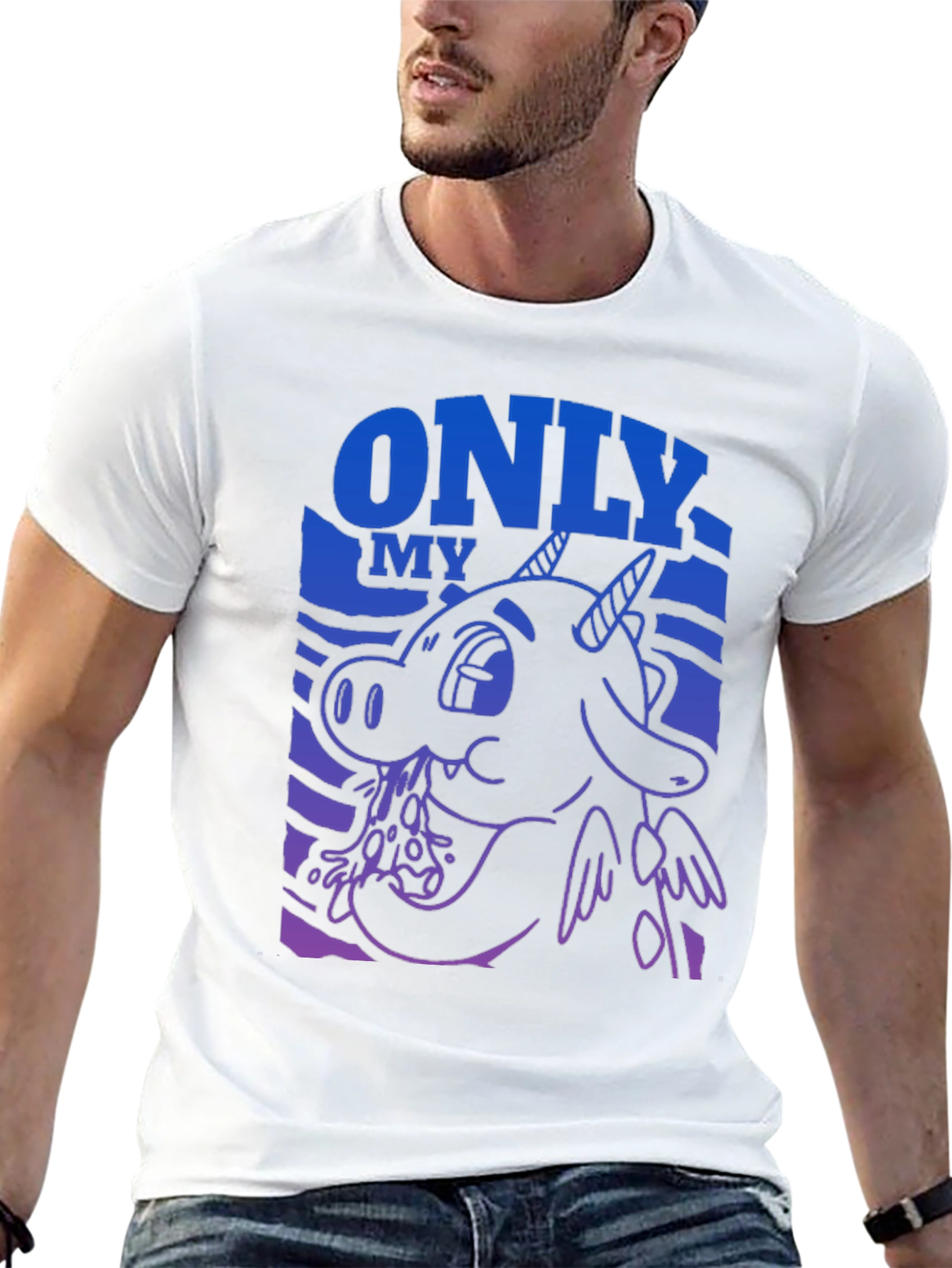 Cartoon Dragon Graphic Tee - Mens Black T-Shirt