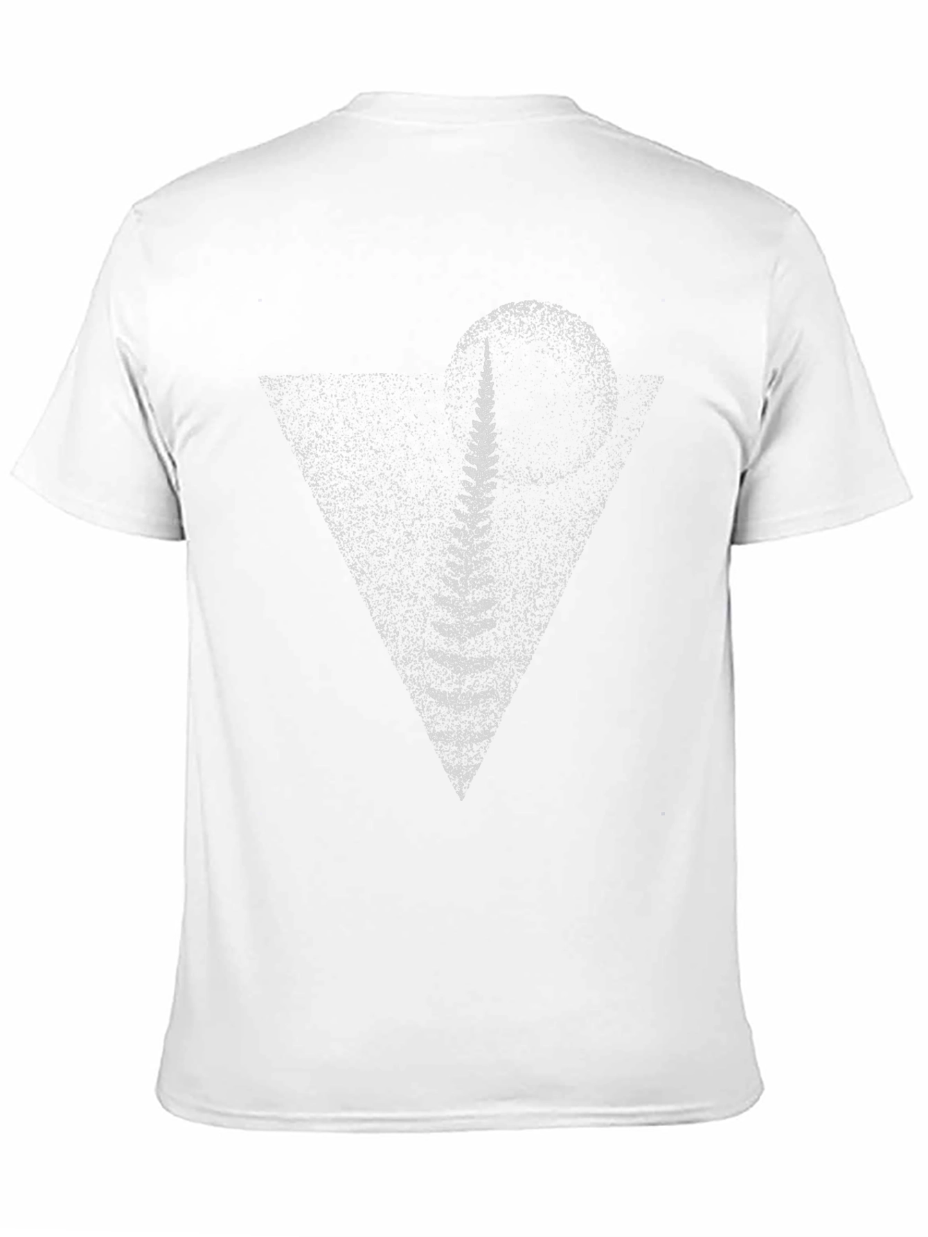 Abstract Fern Triangle Black T-Shirt