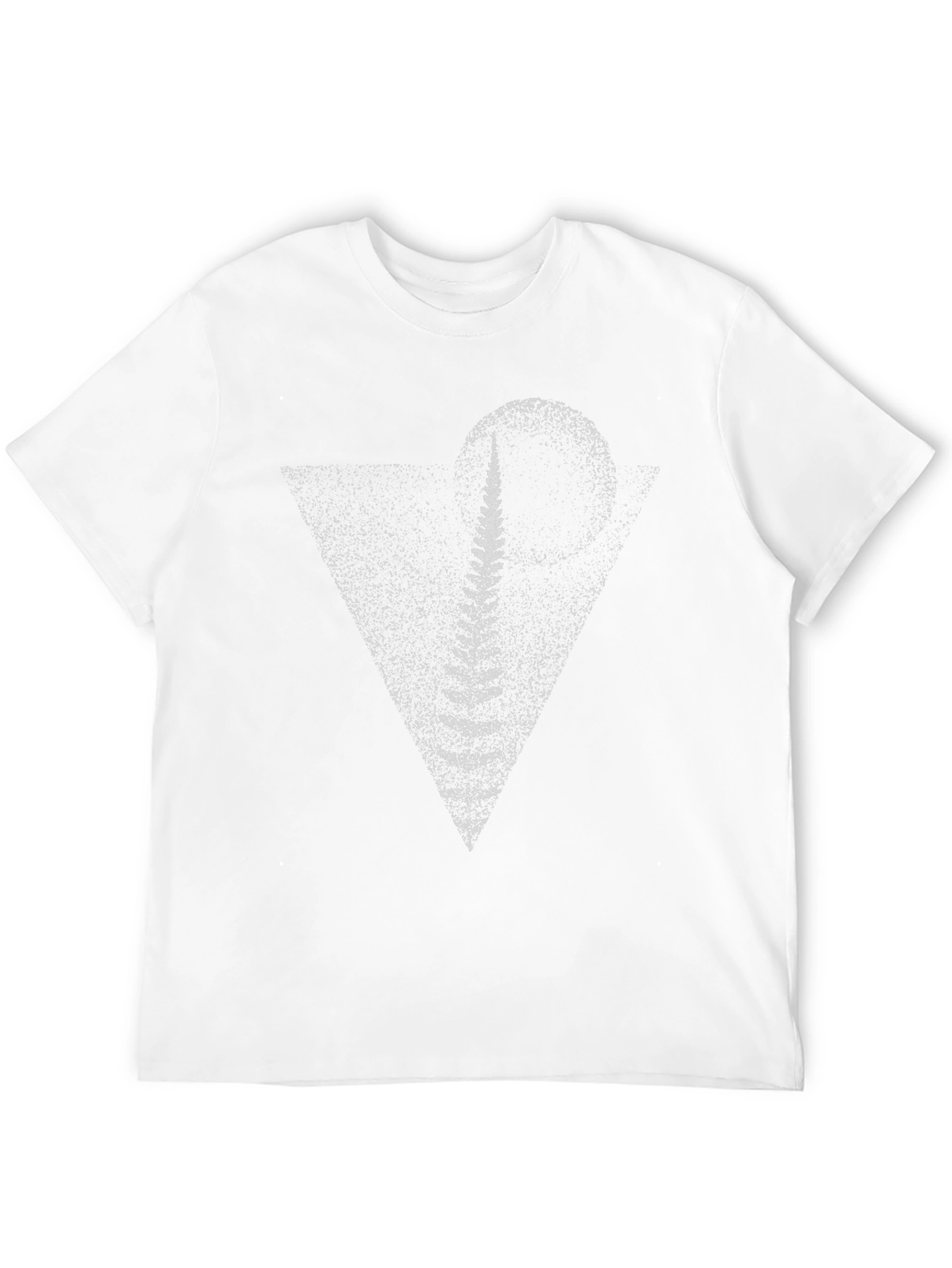 Abstract Fern Triangle Black T-Shirt