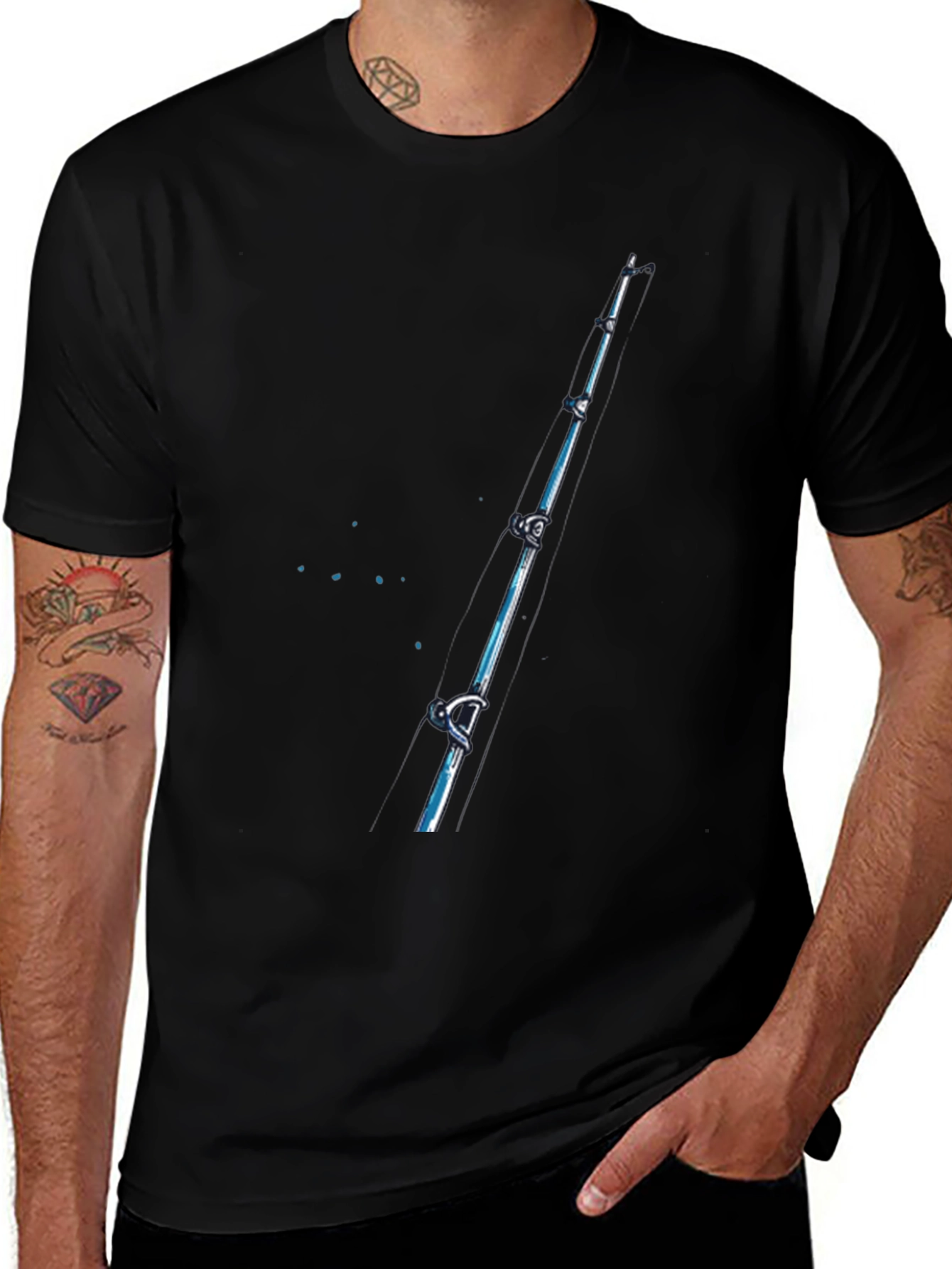 Fishing Rod Graphic Tee - Anglers Style