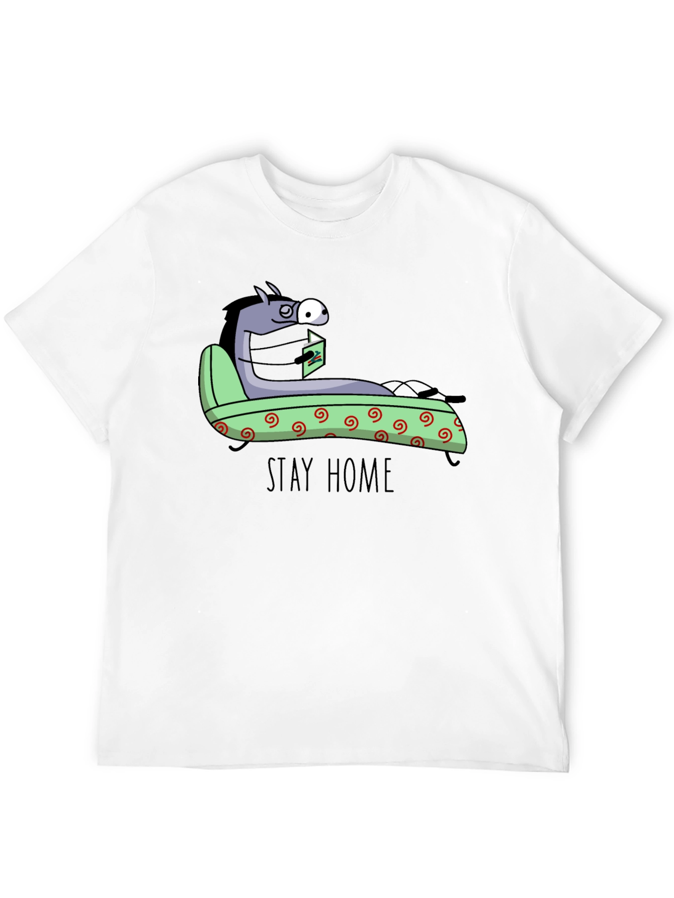 Stay Home Horse T-Shirt - Unique Graphic Tee